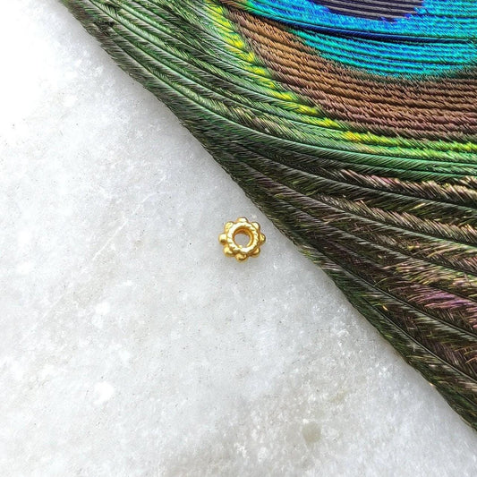Wholesale 4MM 18K Gold Spacer Bead, Sold as 2 Pcs - Kanika Creations
