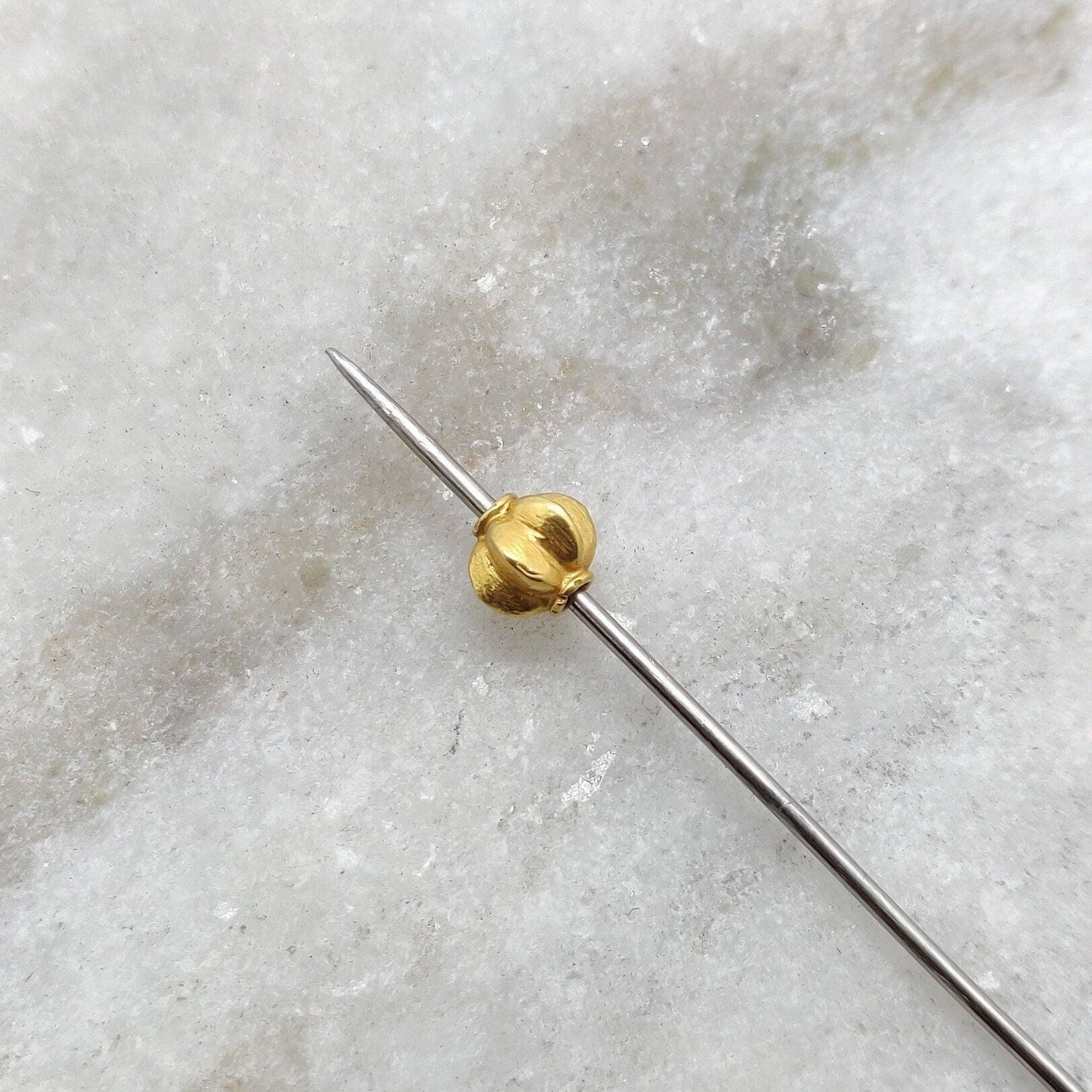 18k Solid Yellow Gold Spacer Beads 6mm - Kanika Creations