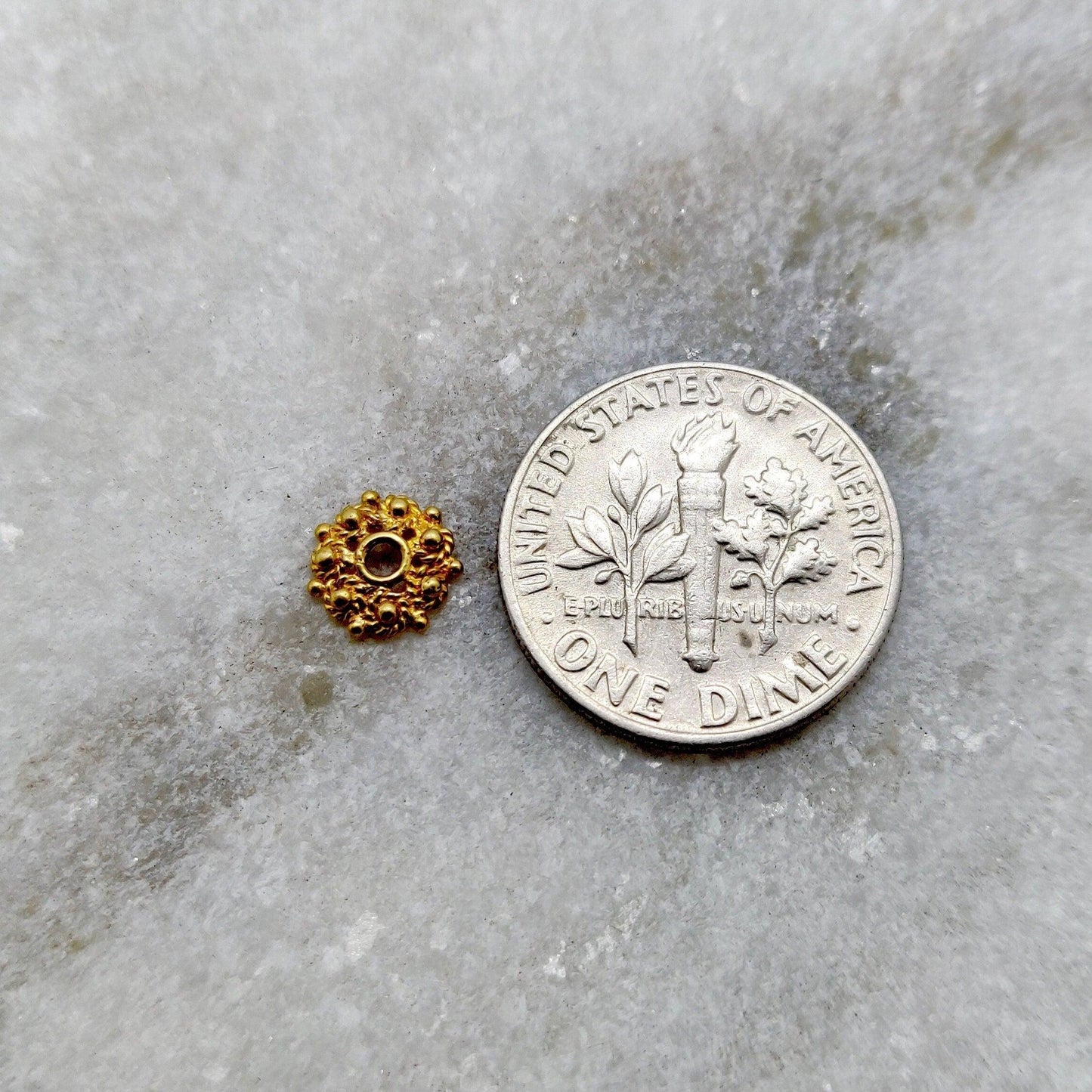 Wholesale 18k Solid Gold Finding Bead Cap - Kanika Creations
