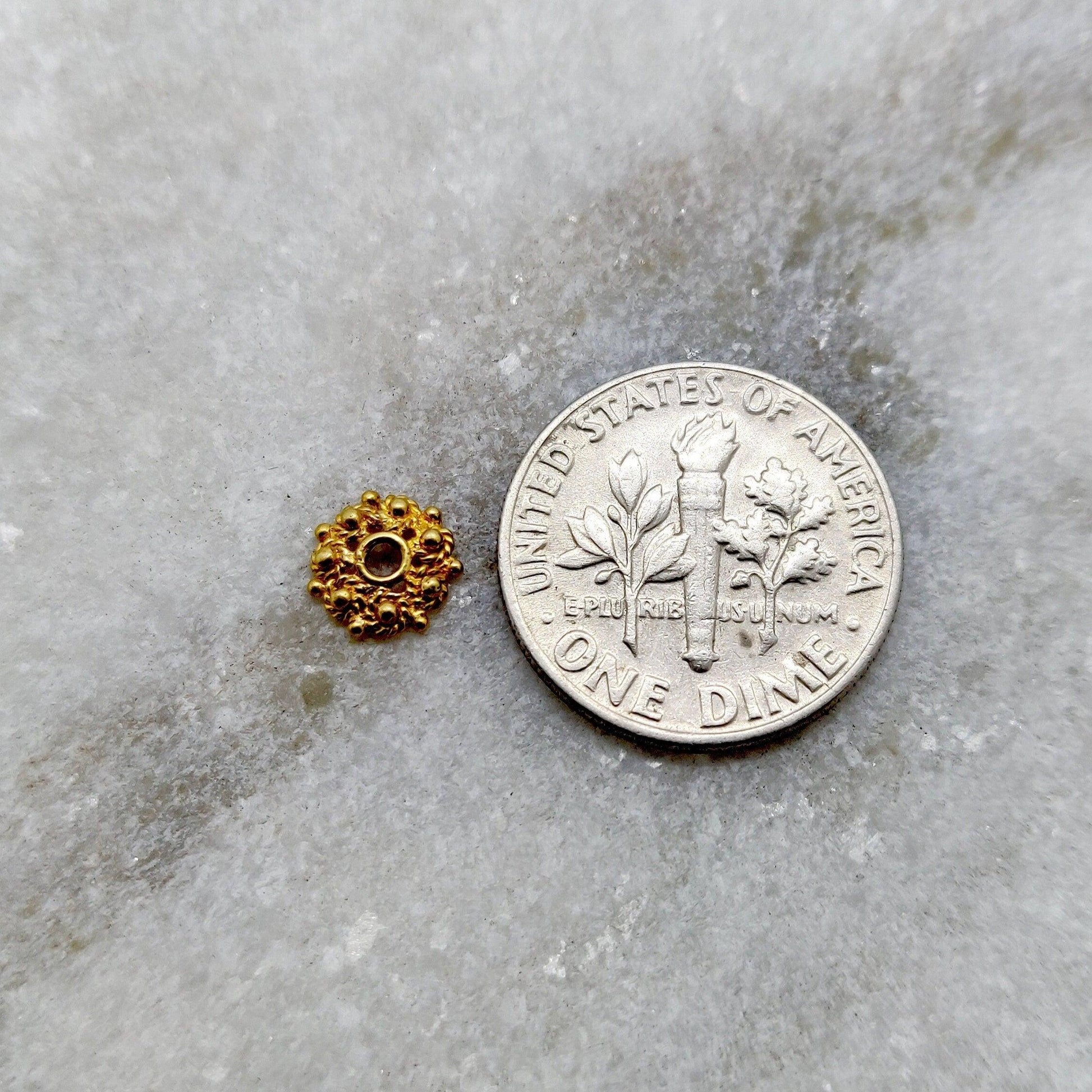 Wholesale 18k Solid Gold Finding Bead Cap - Kanika Creations