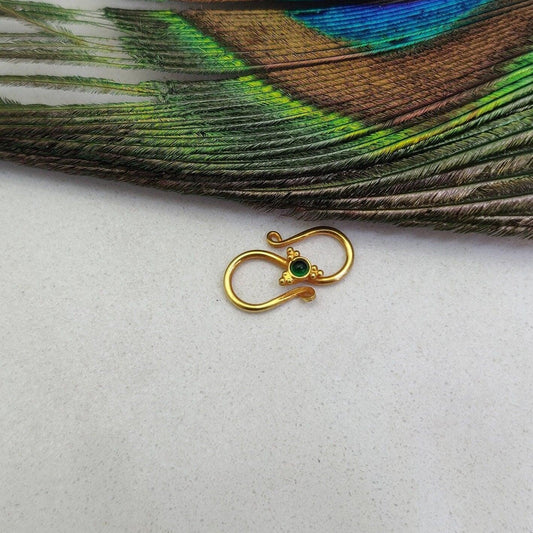 16X9mm 18k Gold S Clasp Lock Closure for Jewelry Finding - Kanika Creations