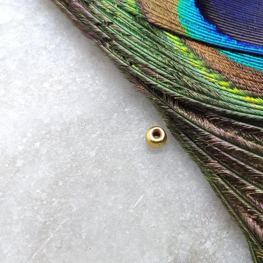 18k Yellow Gold Ball Bead Craft Supplies Sold as 5 pcs - Kanika Creations