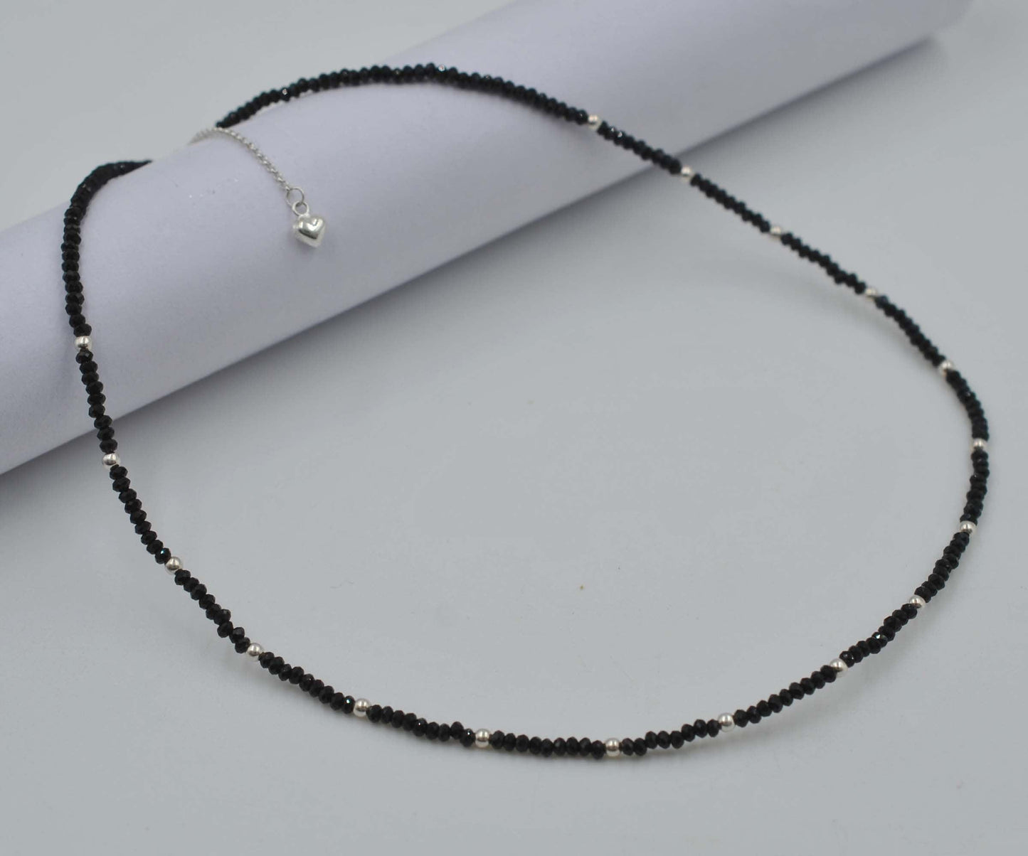 Natural Black Spinel Beaded Women Necklace - Kanika Creations