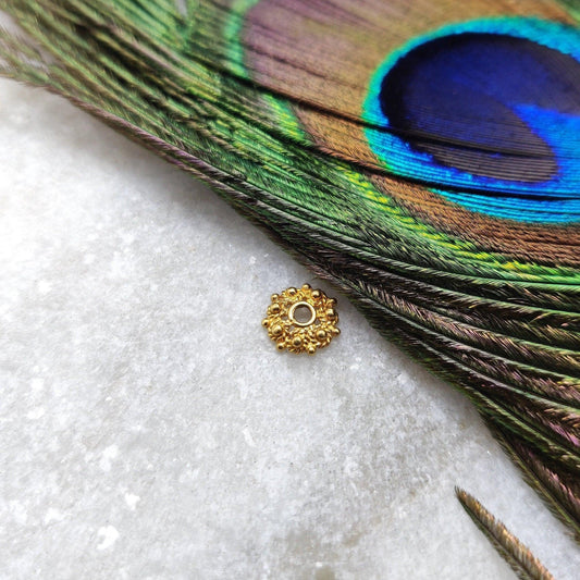 Wholesale 18k Solid Gold Finding Bead Cap - Kanika Creations