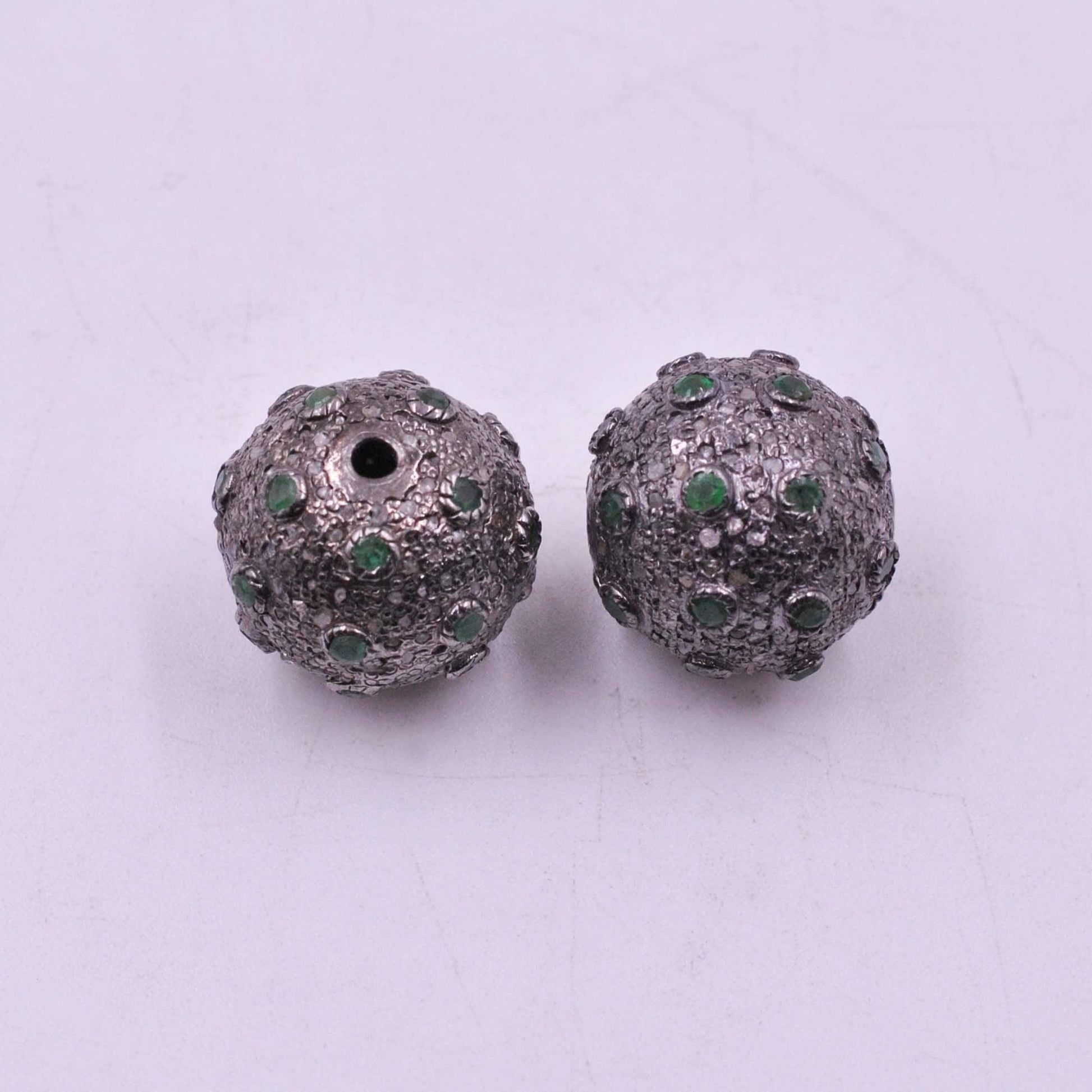 925 Sterling Silver Ruby Spacer Finding Beads - Kanika Creations