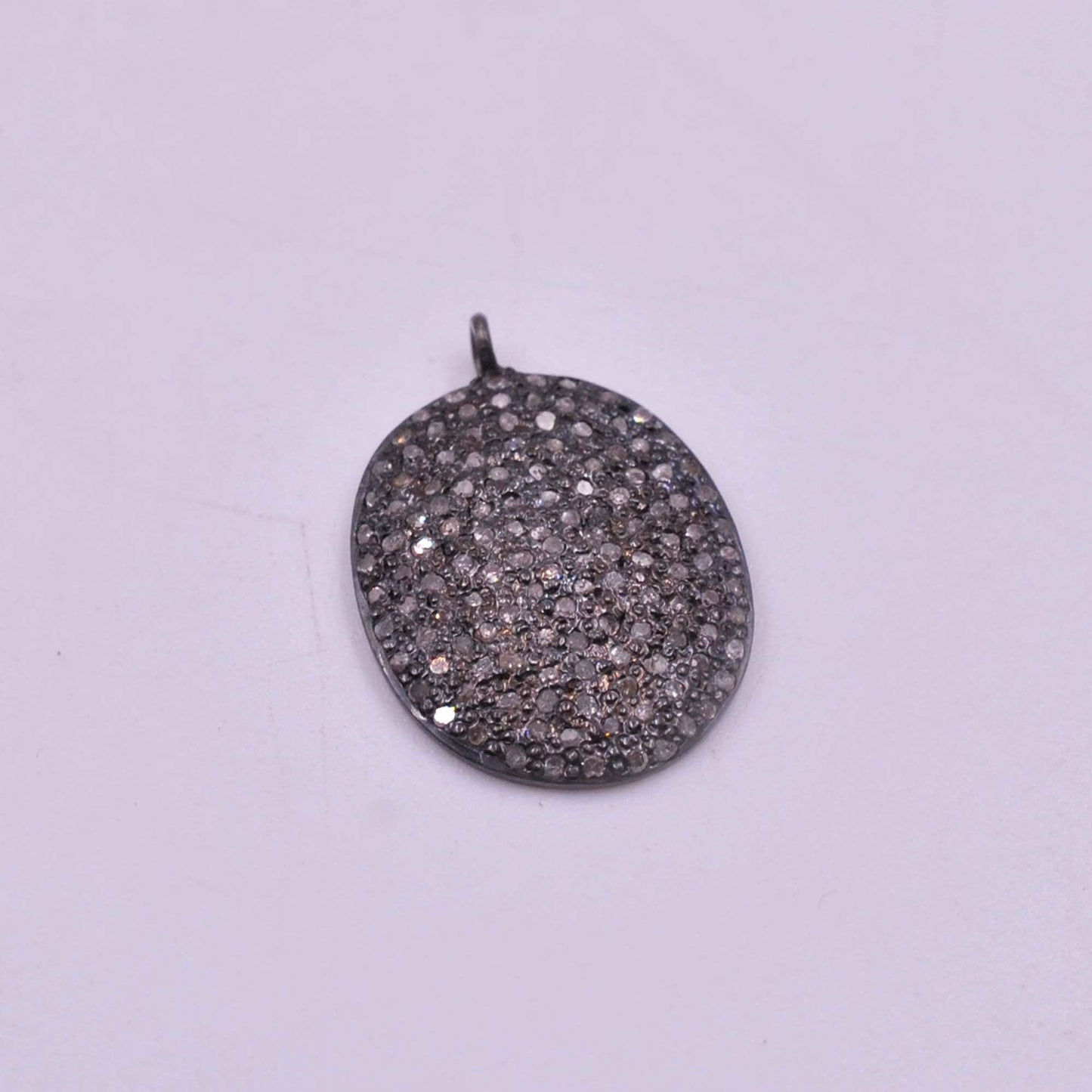 925 Sterling Silver Pave Diamond Pendant - Kanika Creations