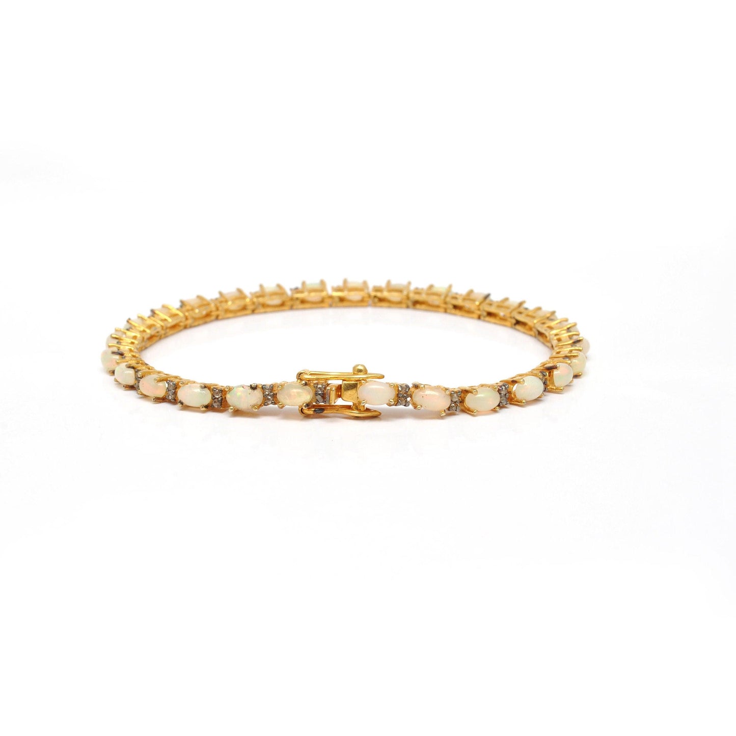Natural Opal Fire Bracelet October Birthstone - Kanika Creations