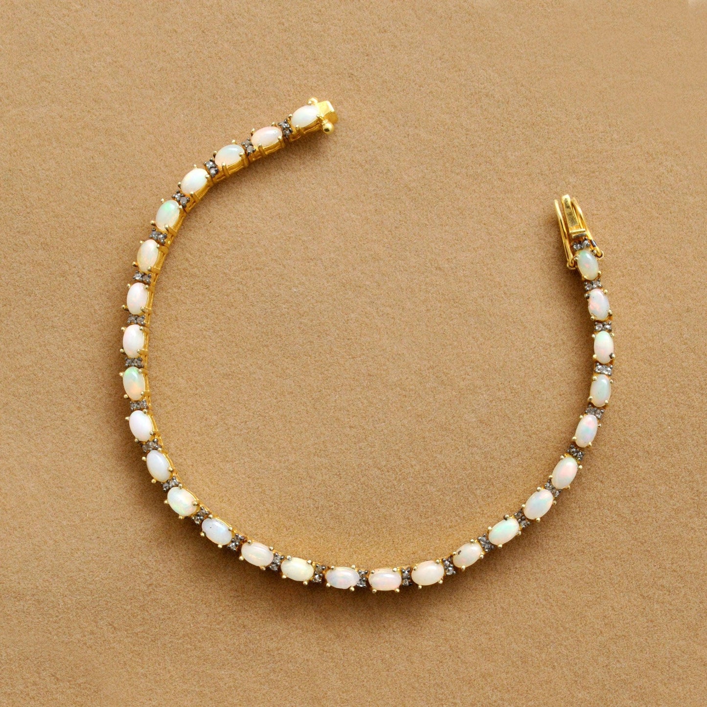 Natural Opal Fire Bracelet October Birthstone - Kanika Creations
