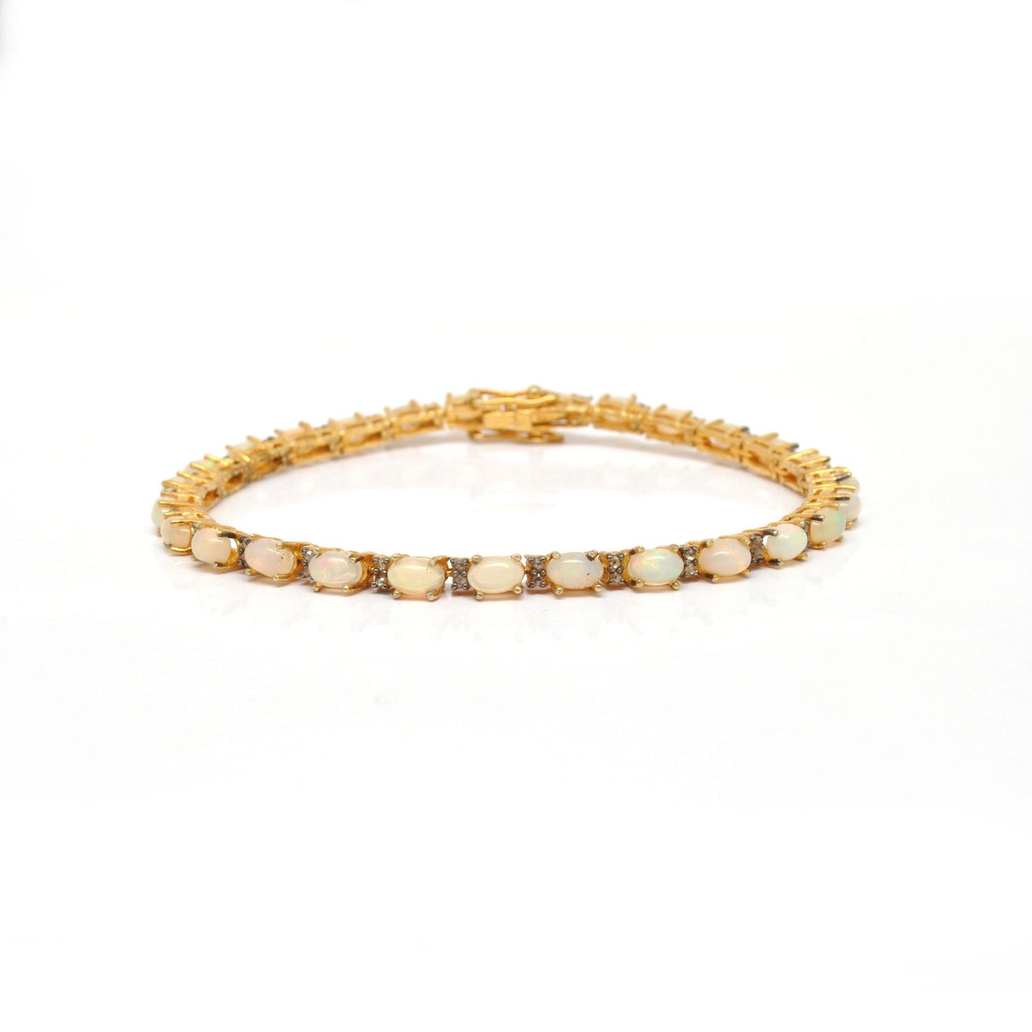 Natural Opal Fire Bracelet October Birthstone - Kanika Creations
