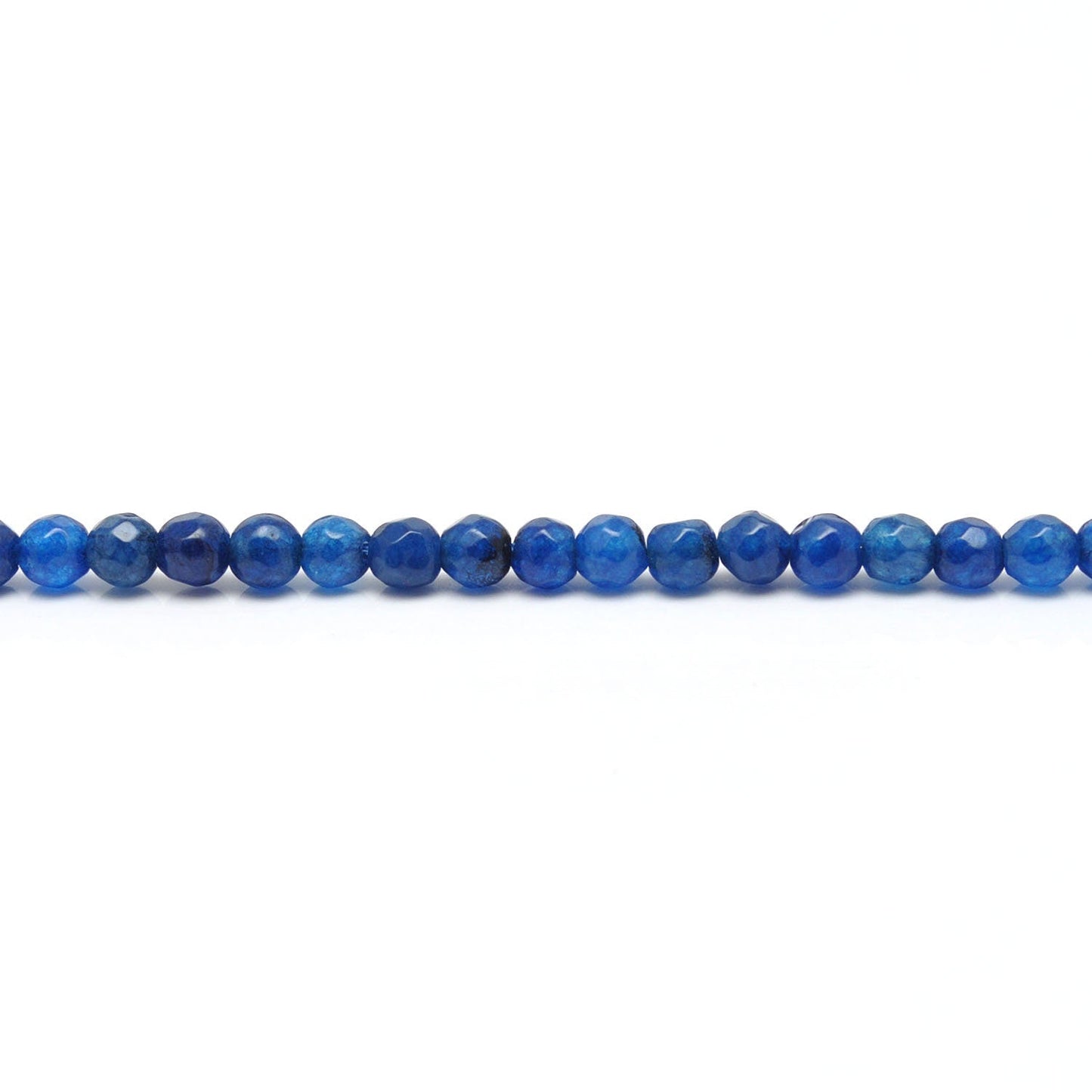 Blue Quartz Round Faceted Gemstone Beads 15" Strand - Kanika Creations