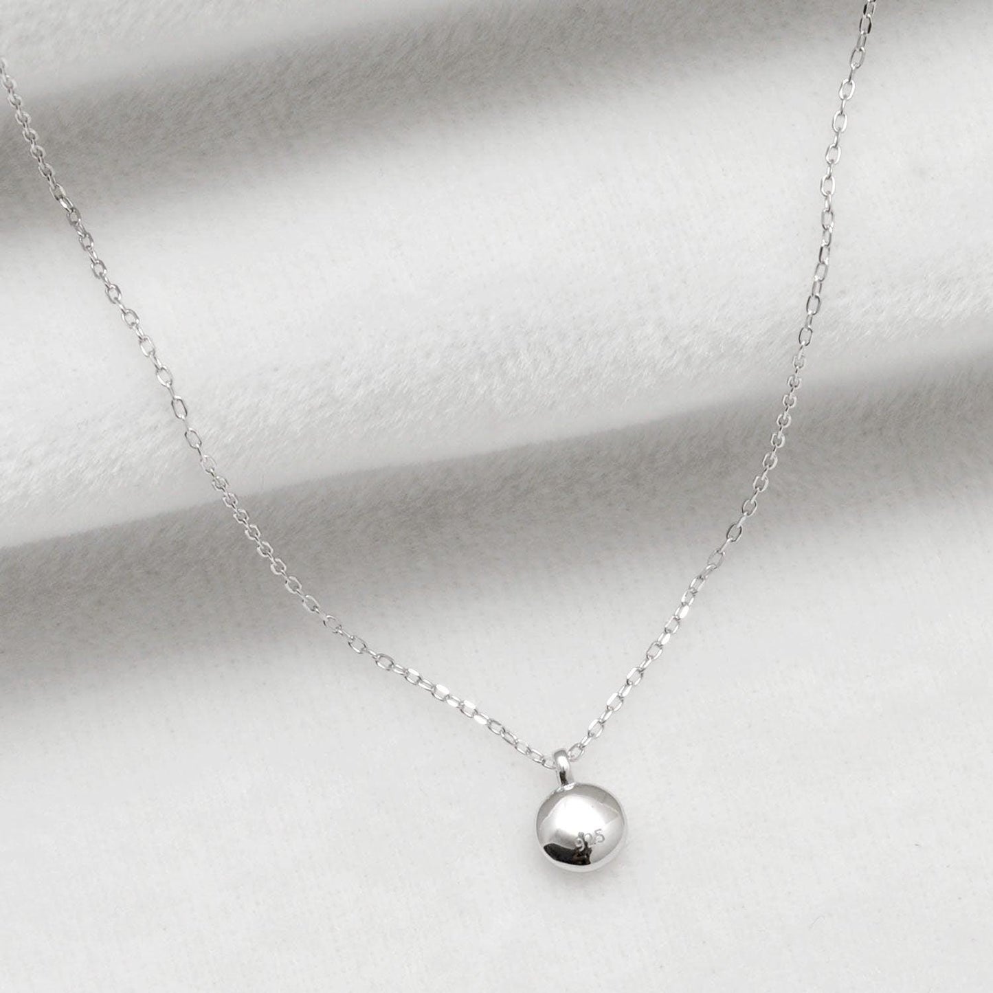 925 Silver Disc Silver Charm Necklace Jewelry - Kanika Creations