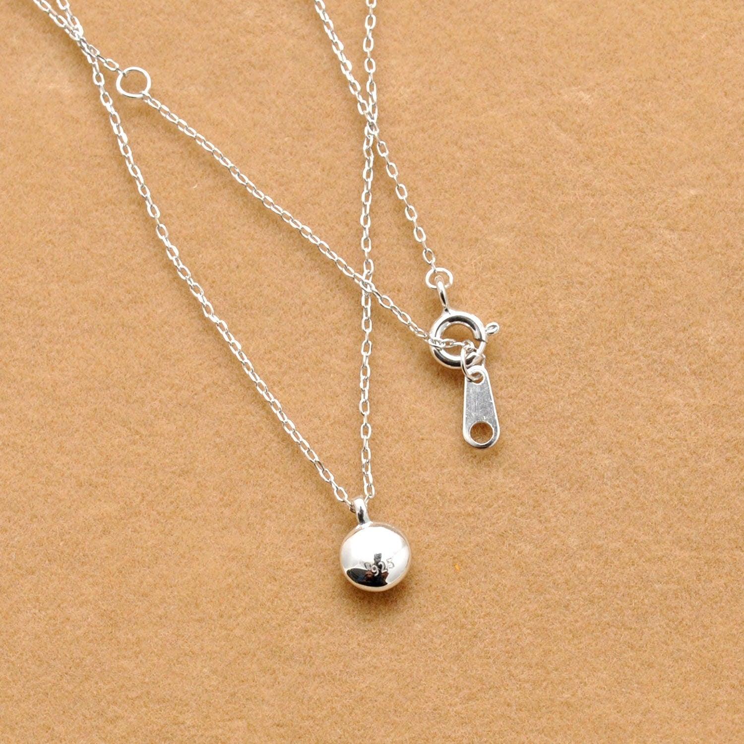 925 Sterling Silver Disc Charm Necklace - Kanika Creations