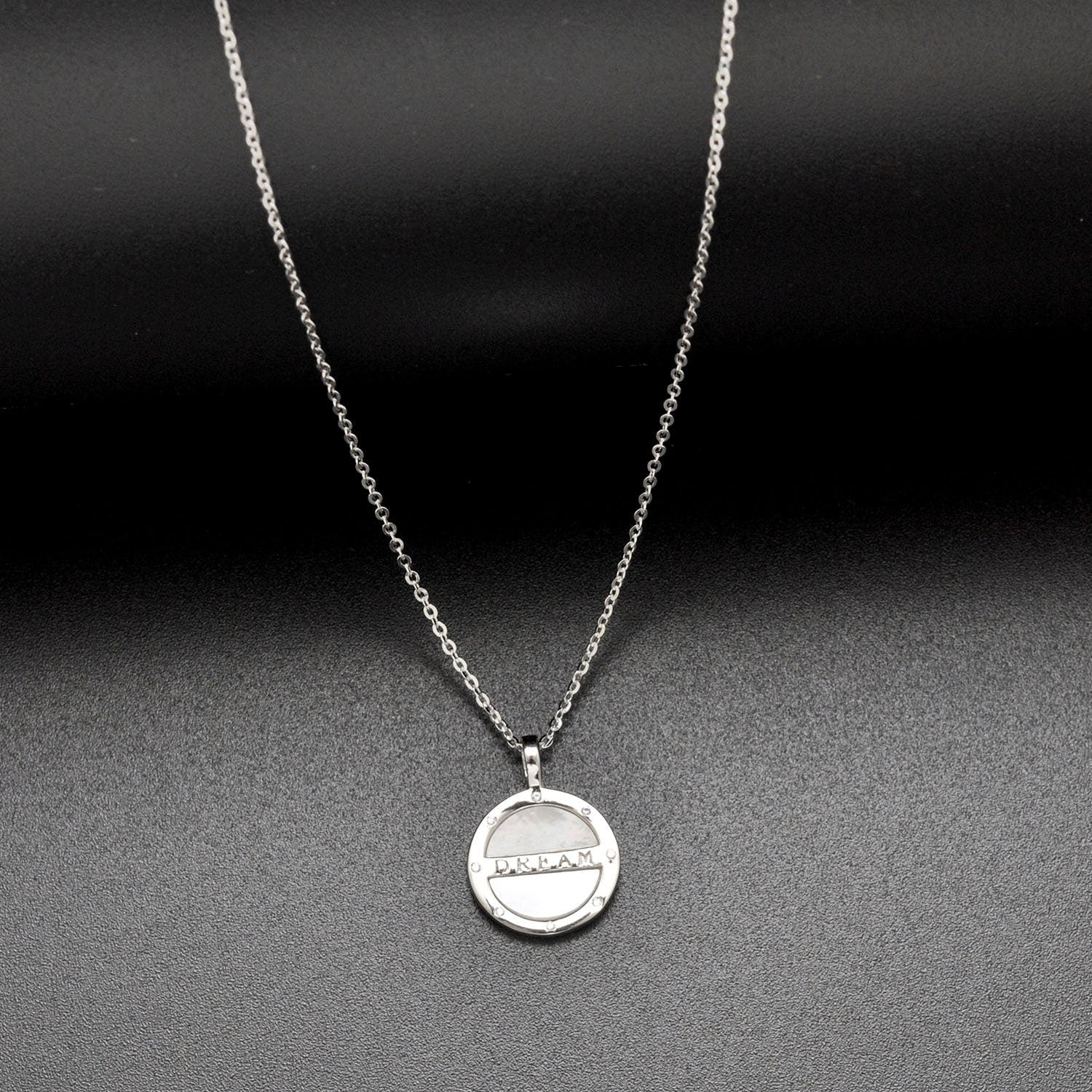 925 Sterling Silver Mother Of Pearl Necklace 18" - Kanika Creations