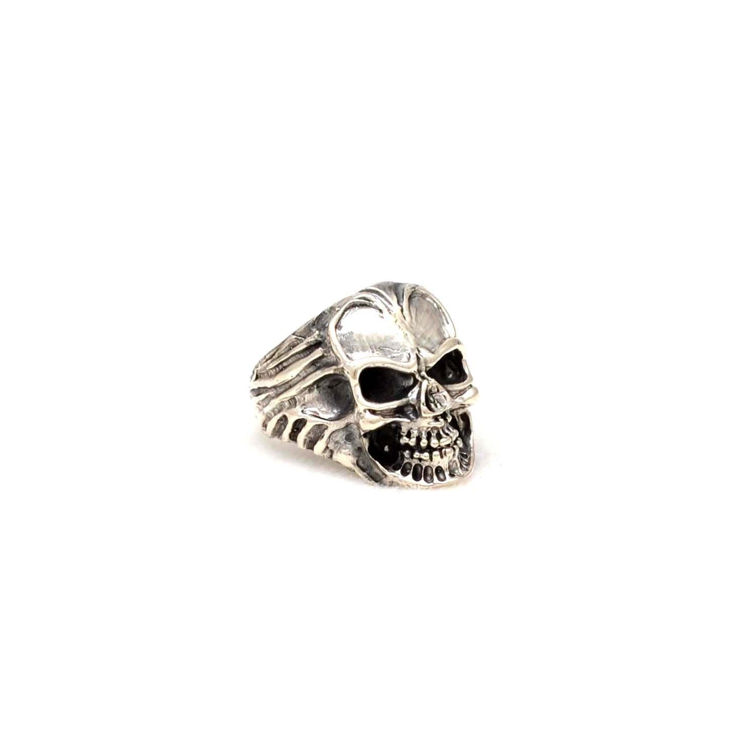 Silver Skull Ring Size 9 - Kanika Creations