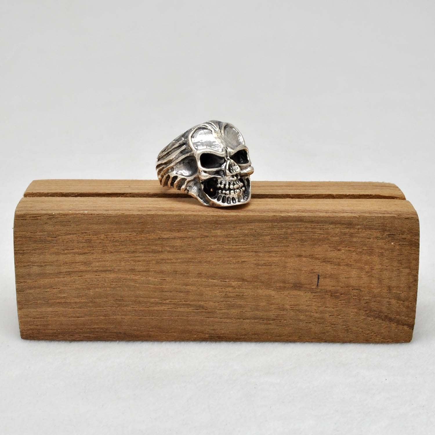 Silver Skull Ring Size 9 - Kanika Creations