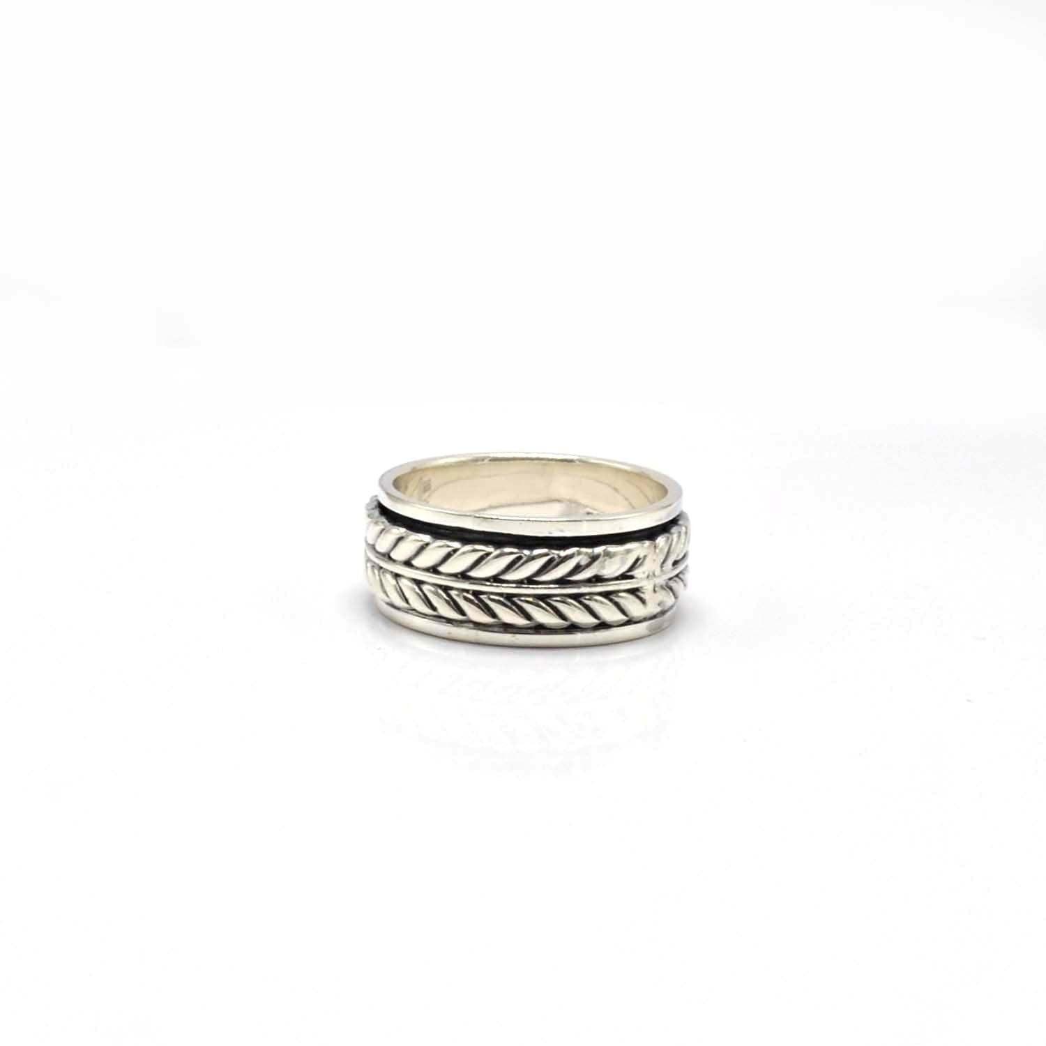 Silver Braided Band Ring Size 10 - Kanika Creations