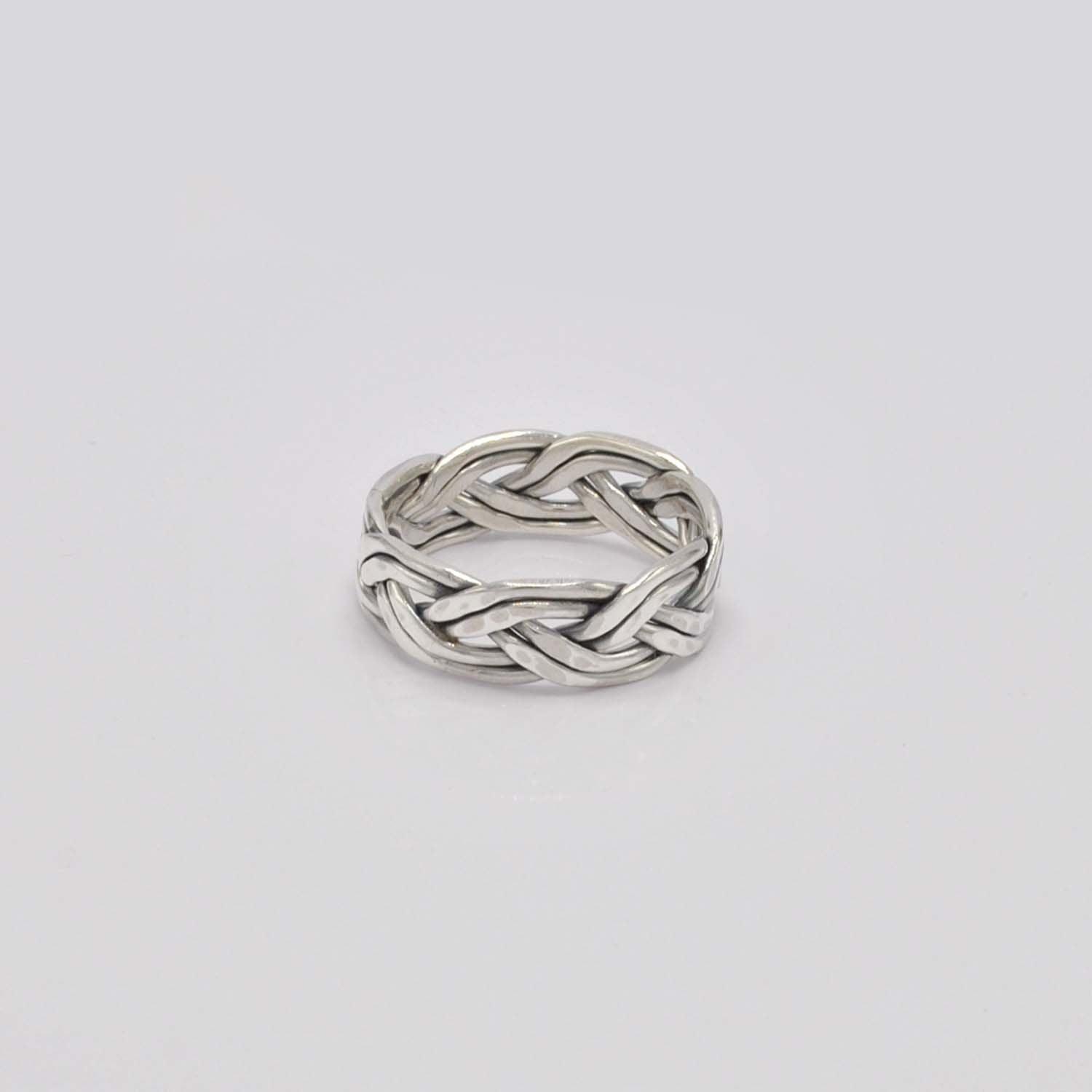 Silver Woven Ring Size 12 - Kanika Creations
