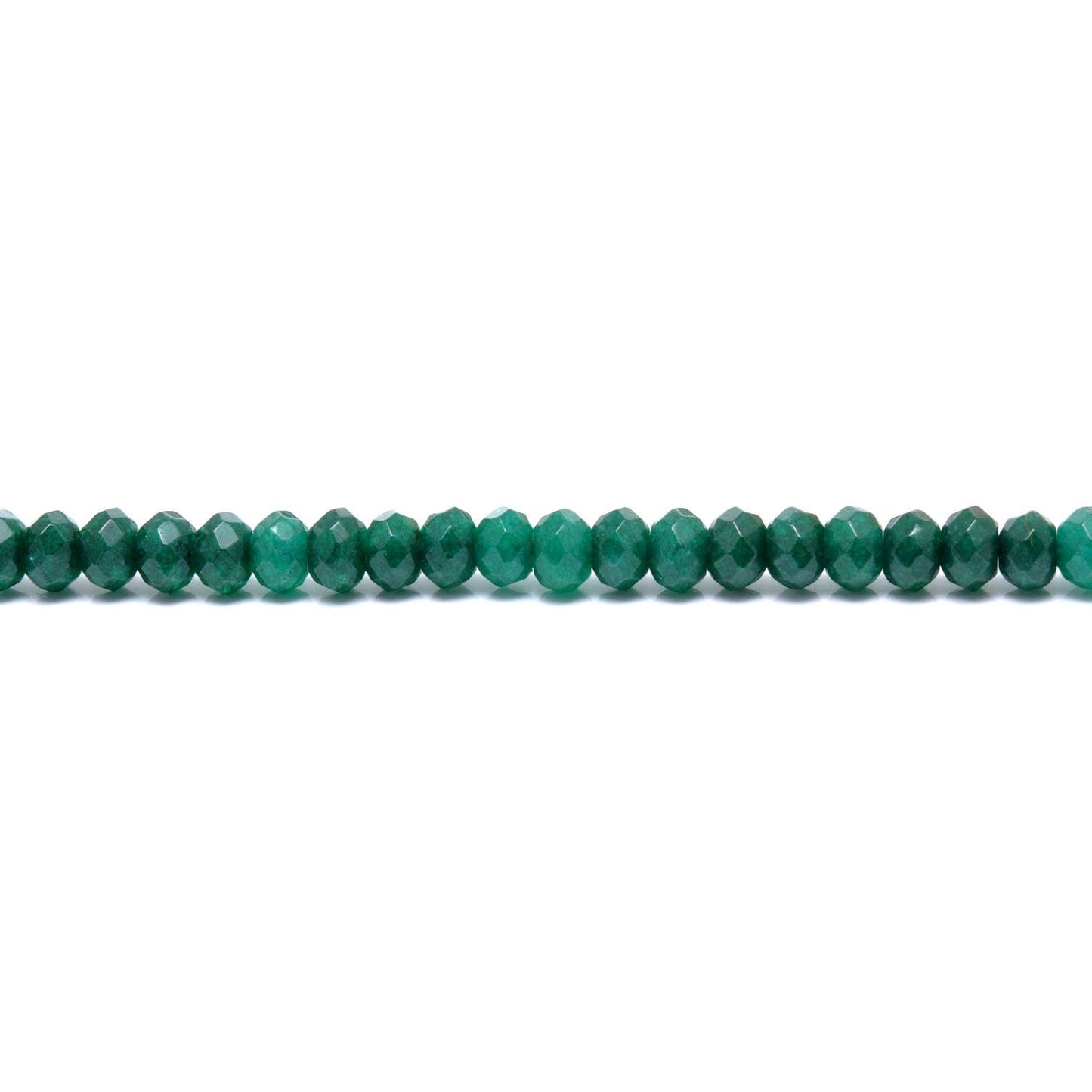 Green Quartz Faceted Rondelle Gemstone Beads 13" Strand - Kanika Creations