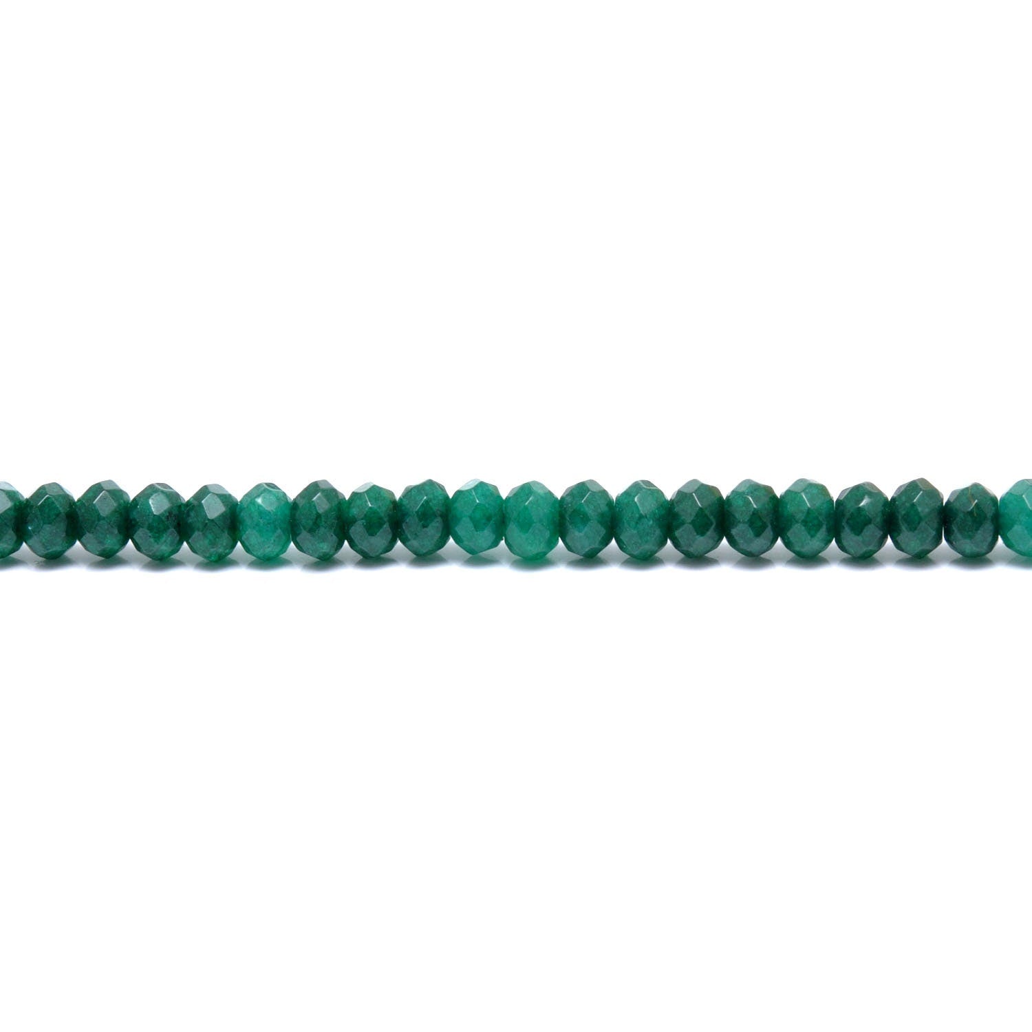 Green Quartz Faceted Rondelle Gemstone Beads 13" Strand - Kanika Creations