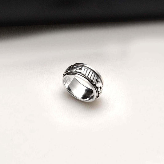 Spinner Roman numeral ring Size 8 - Kanika Creations