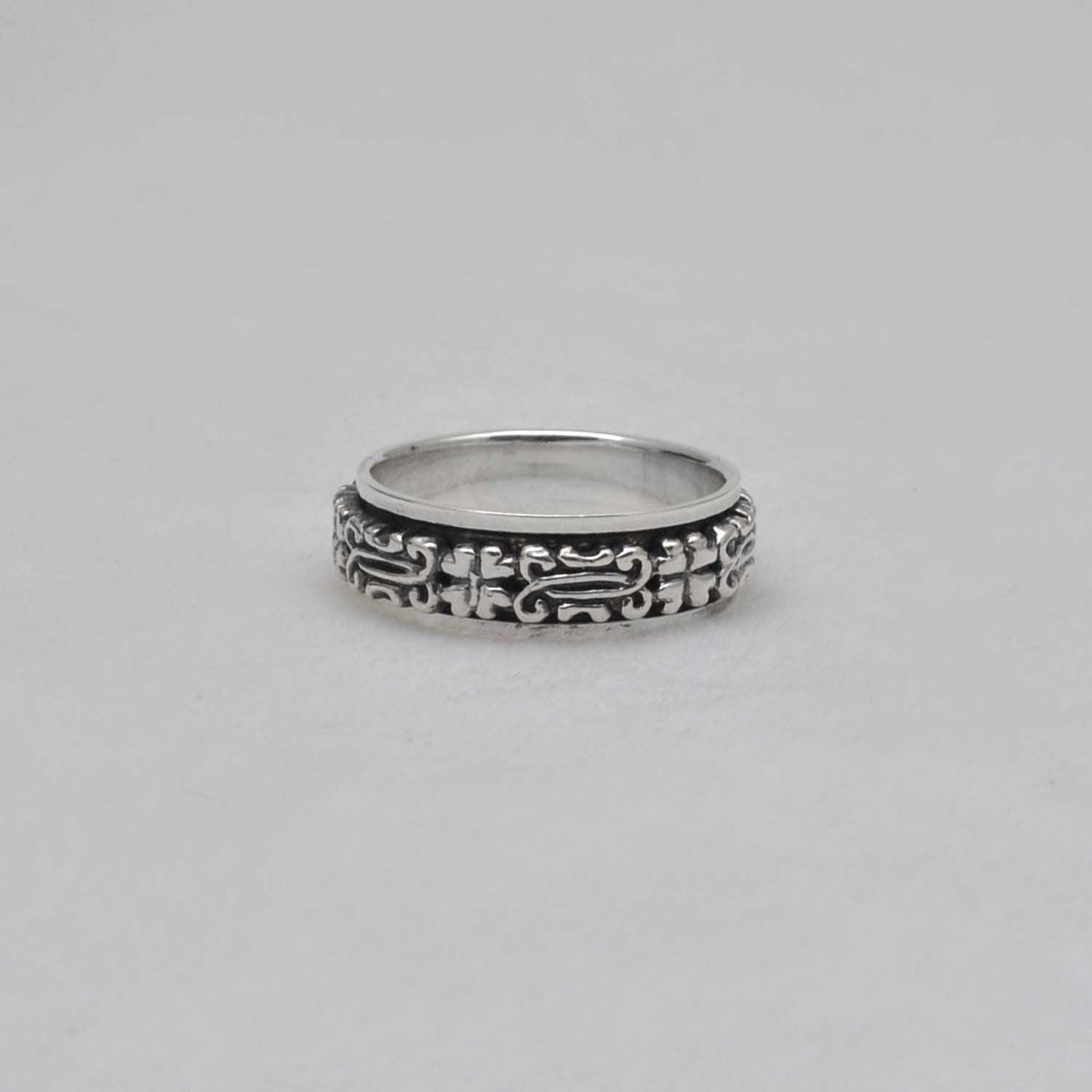 Spinner ring Sterling Silver Size 14 - Kanika Creations