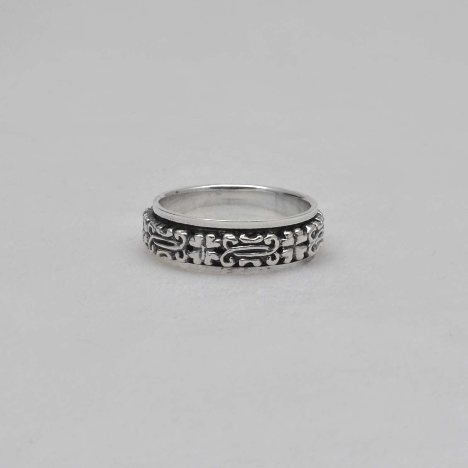 Spinner ring Sterling Silver Size 14 - Kanika Creations