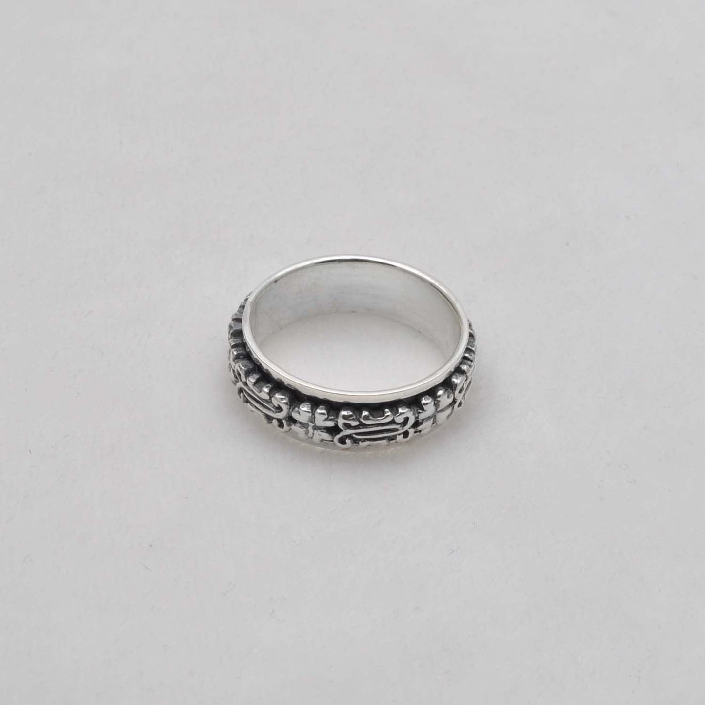Spinner ring Sterling Silver Size 14 - Kanika Creations
