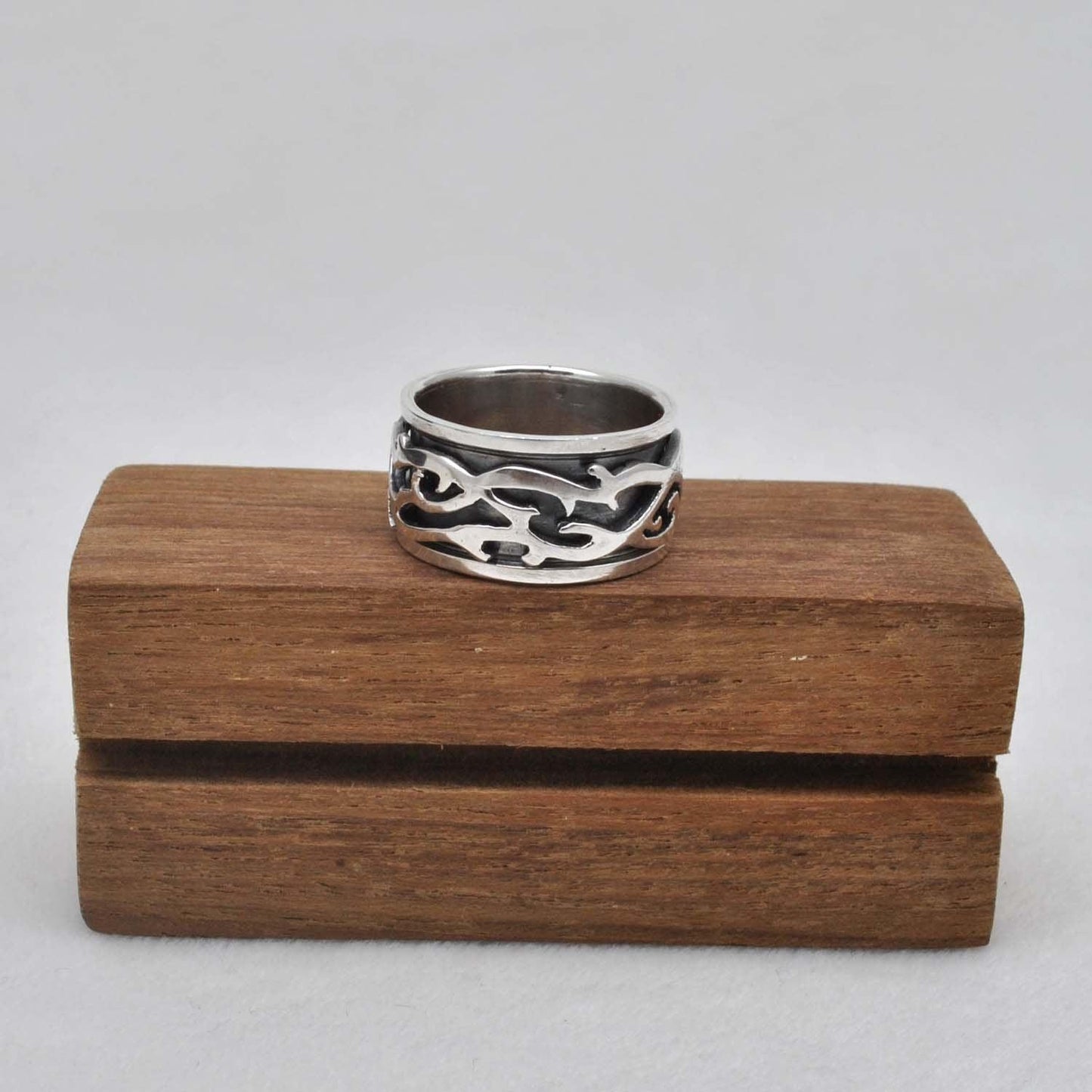 Sterling Silver Tribal Ring Band 10 - Kanika Creations