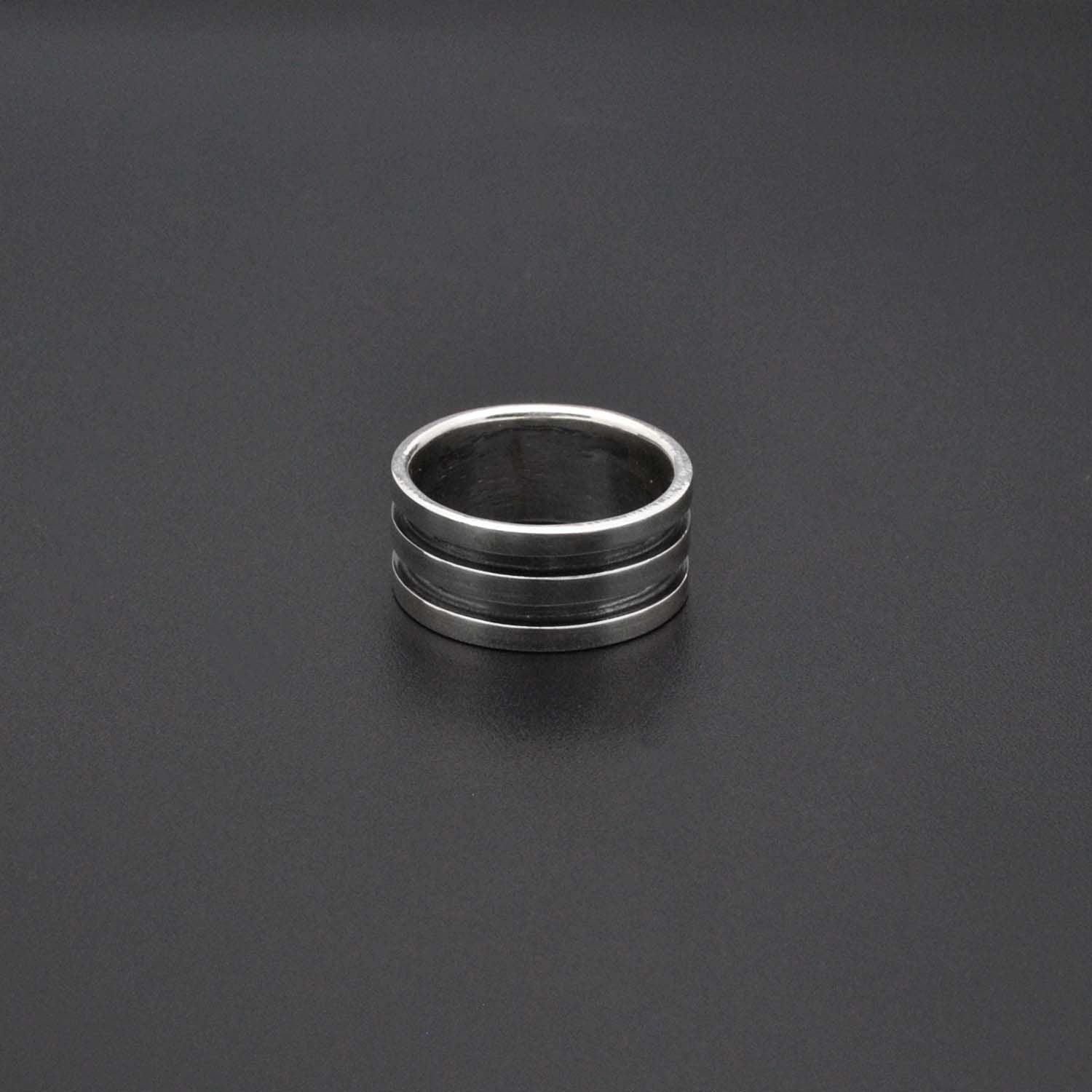 Oxidized Sterling Silver Ring Band Size 6 - Kanika Creations