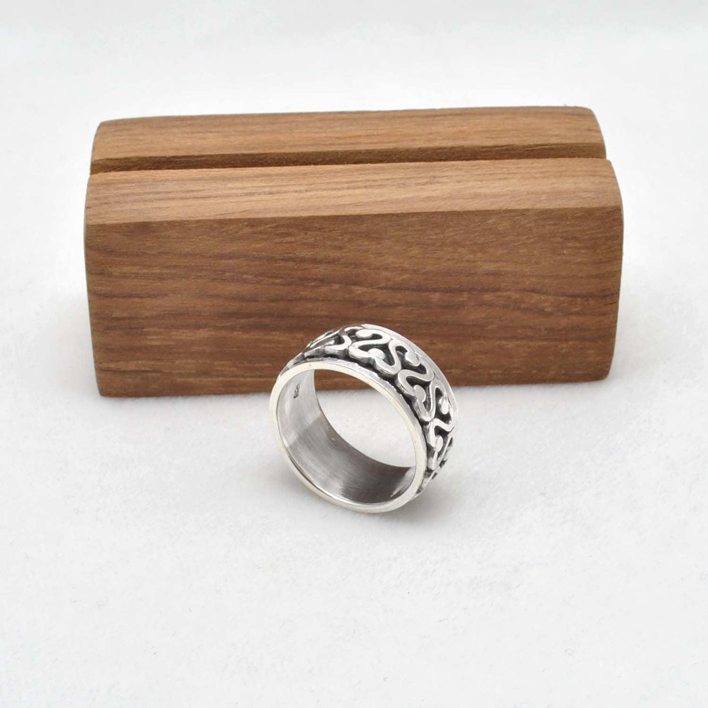 925 Sterling Silver Fidget Tribal Spinner Band Ring 11 US - Kanika Creations