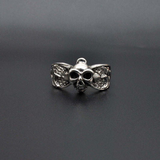 925 Sterling Silver Skeleton Skull Halloween Ring 11 US - Kanika Creations