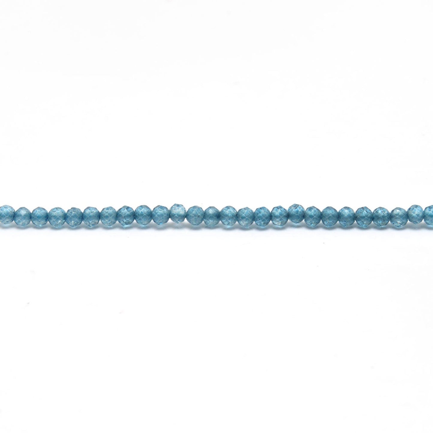 Blue Quartz Faceted Round Gemstone Beads 12.5" Strand - Kanika Creations