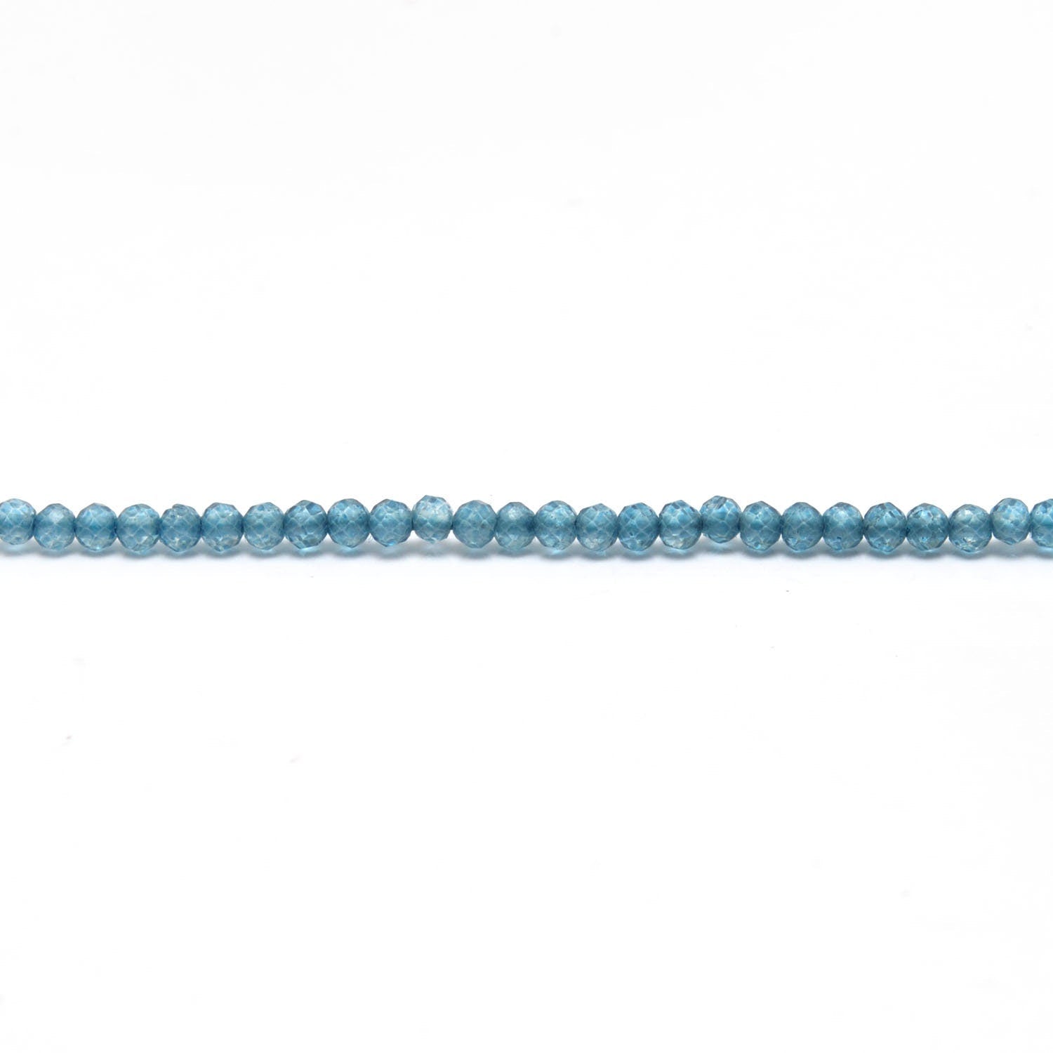 Blue Quartz Faceted Round Gemstone Beads 12.5" Strand - Kanika Creations