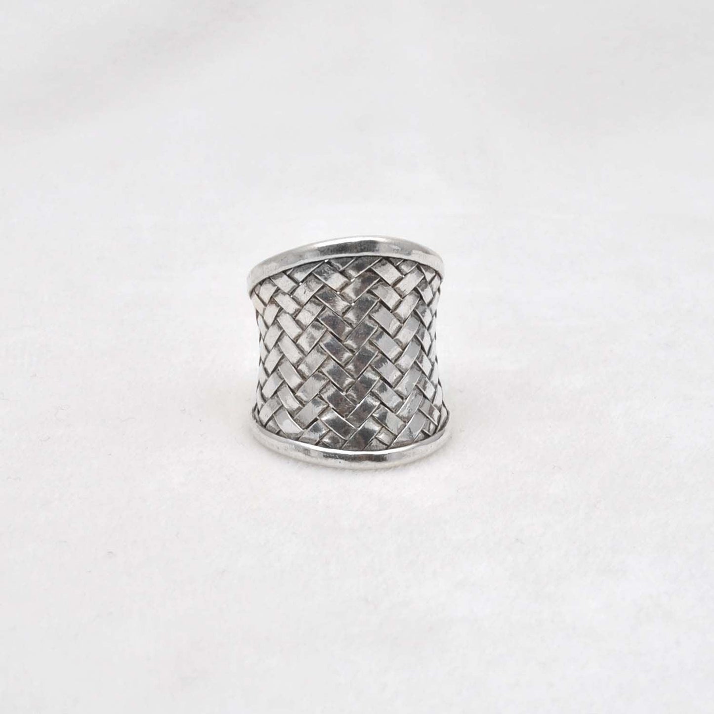 Wide Band Thumb Silver Ring Size 9 - Kanika Creations
