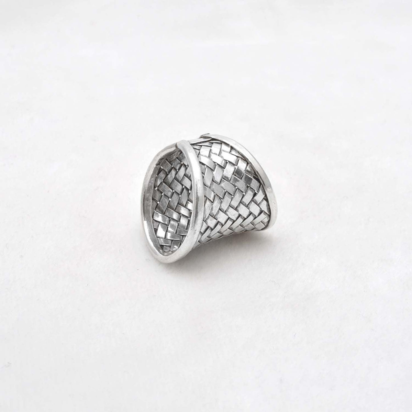Wide Band Thumb Silver Ring Size 9 - Kanika Creations
