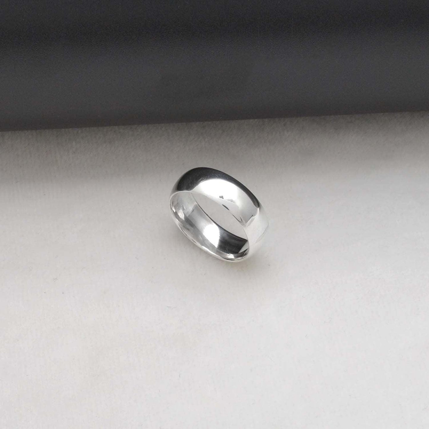 Smooth Plain Sterling Silver Band Ring Size 10 - Kanika Creations