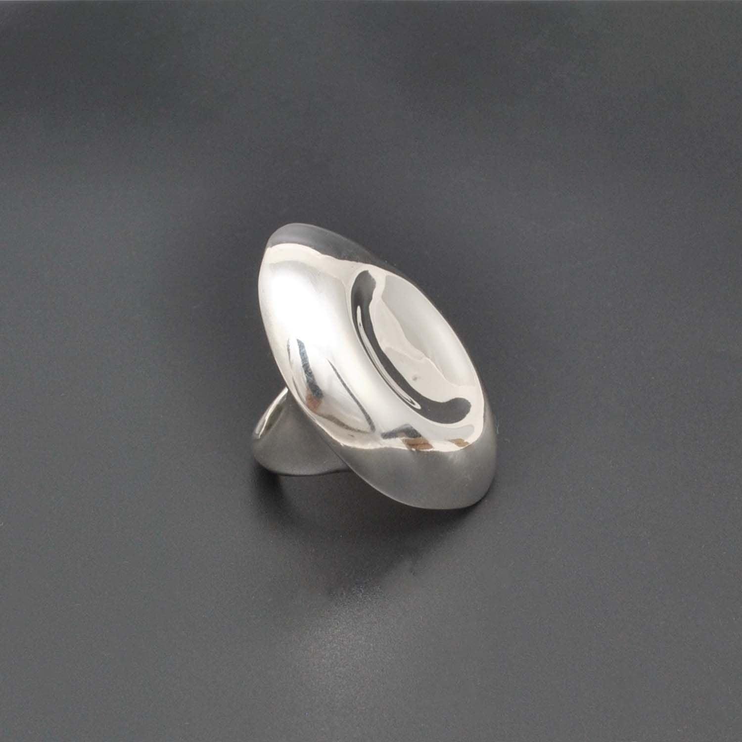 Long contemporary sterling silver ring - Kanika Creations