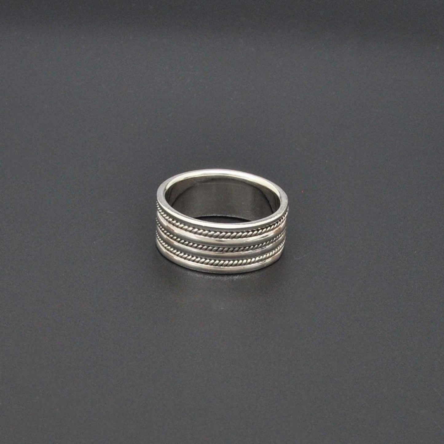 Solid 925 Silver Classic Wedding Bands Size 9 - Kanika Creations