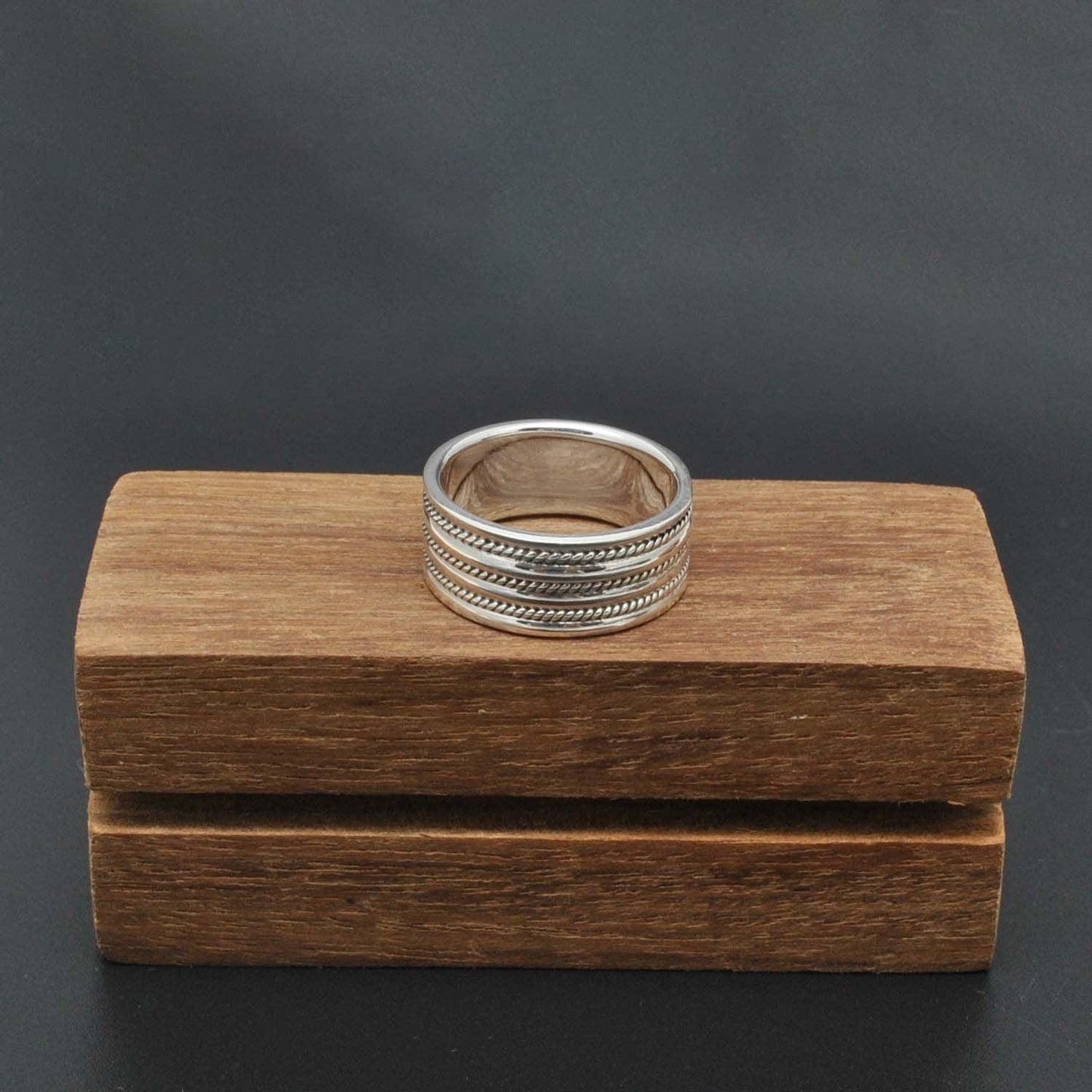 Solid 925 Silver Classic Wedding Bands Size 9 - Kanika Creations