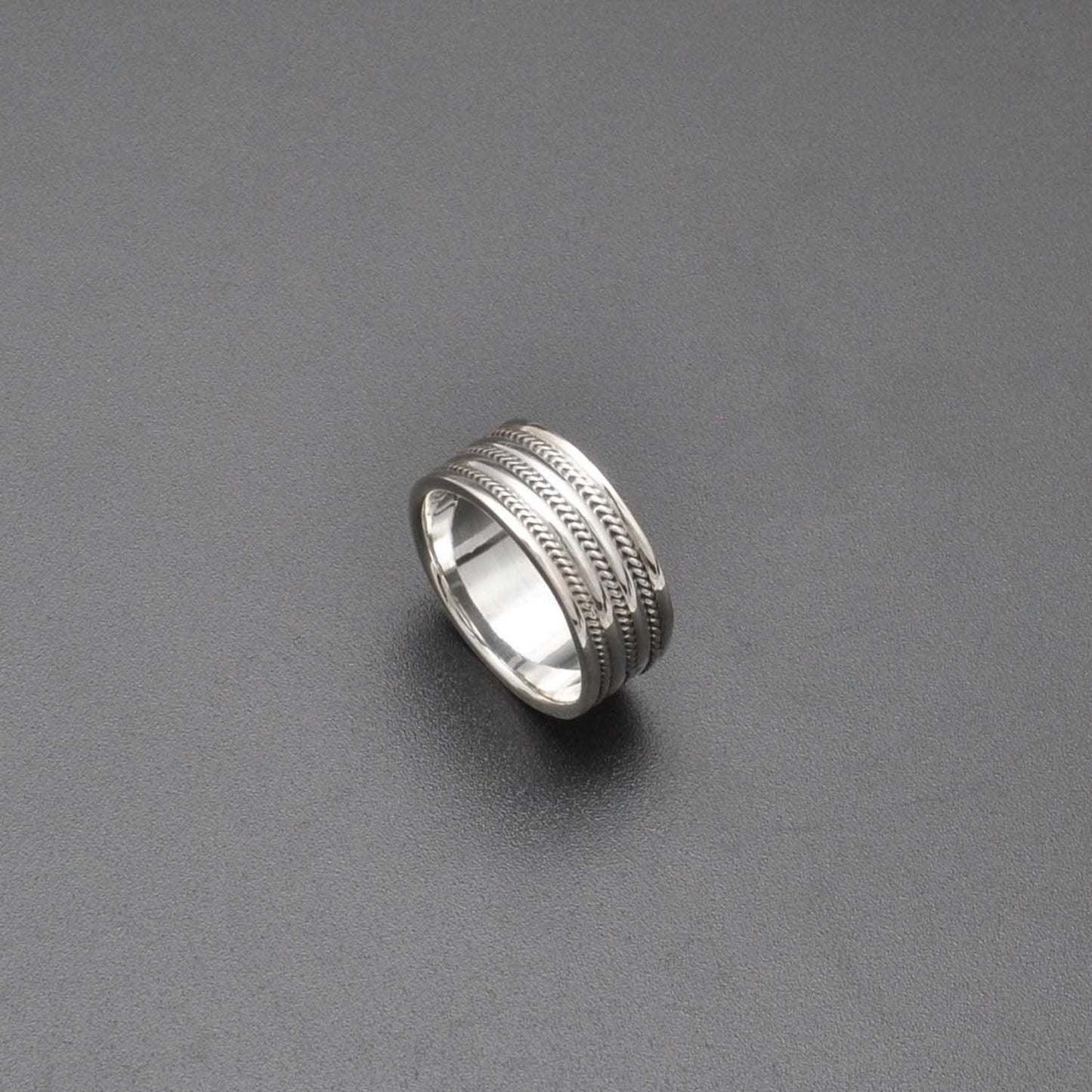 Solid 925 Silver Classic Wedding Bands Size 9 - Kanika Creations