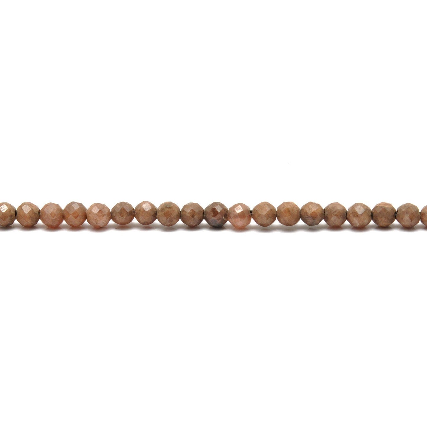 Natural Camel Jasper Round Faceted Gemstone Beads 15" Strand - Kanika Creations
