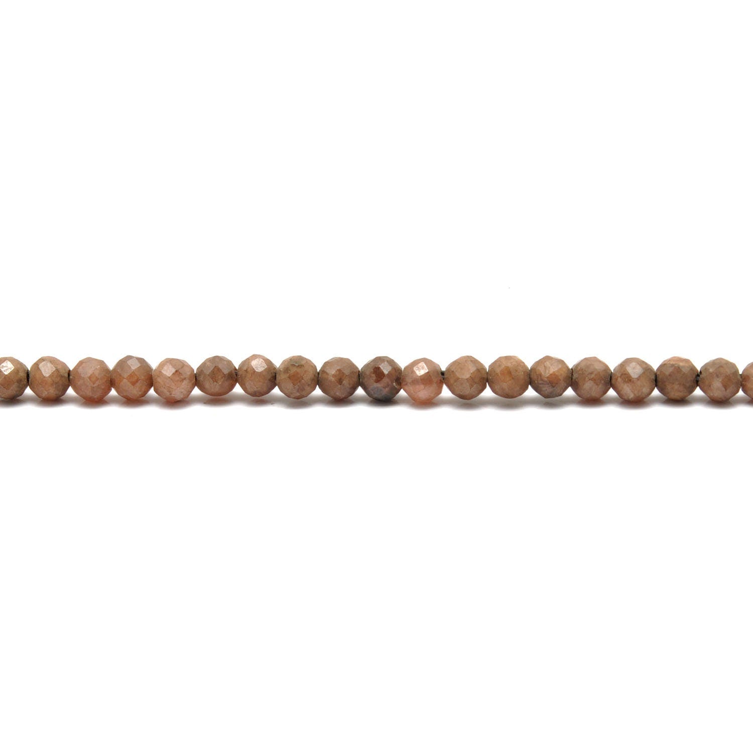 Natural Camel Jasper Round Faceted Gemstone Beads 15" Strand - Kanika Creations