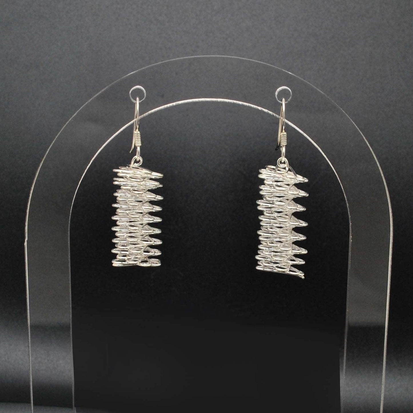 925 SILVER DAZZLING BOUNCY EARRINGS - Kanika Creations