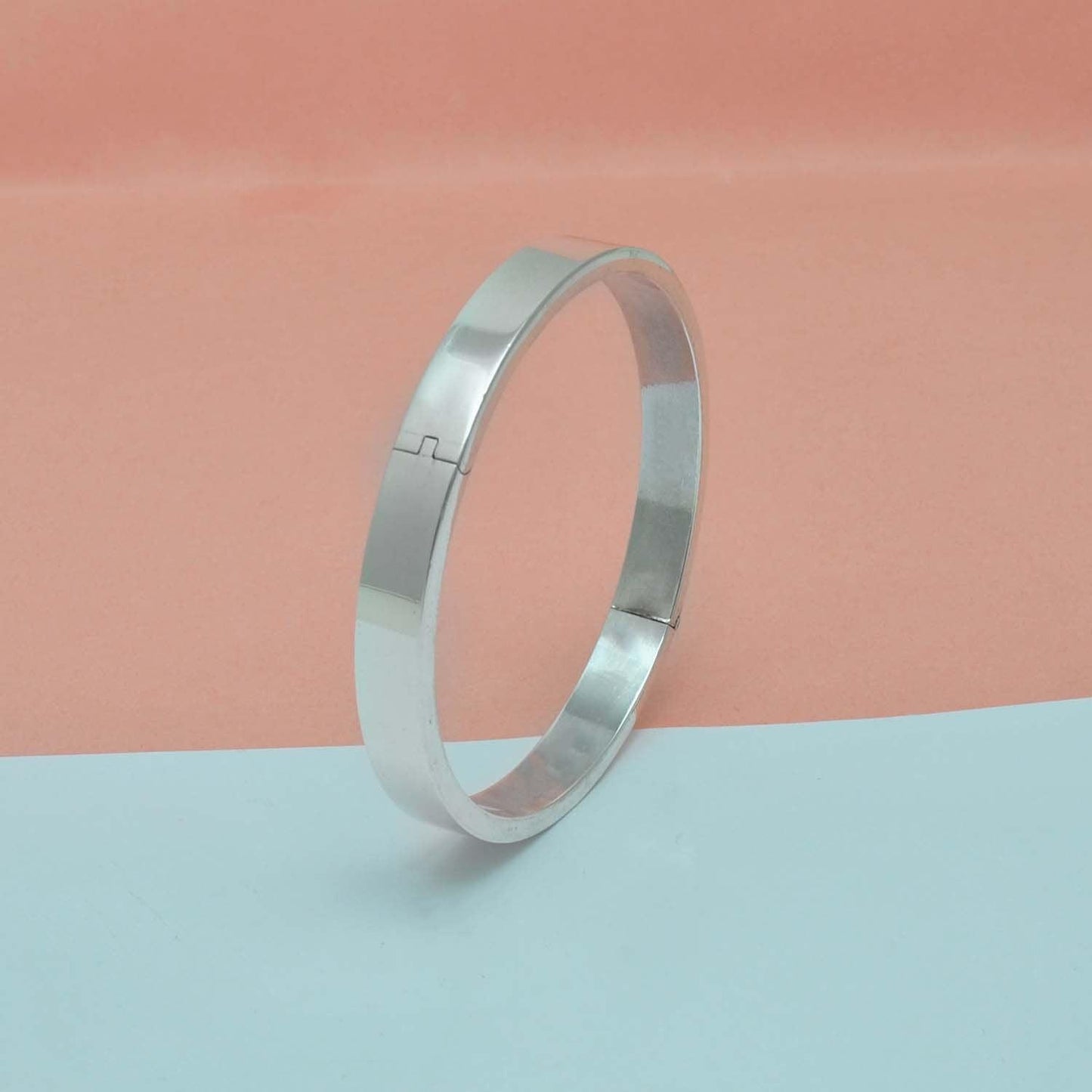 6mm & 8mm Wide Sterling Silver Unisex Bangle - Kanika Creations