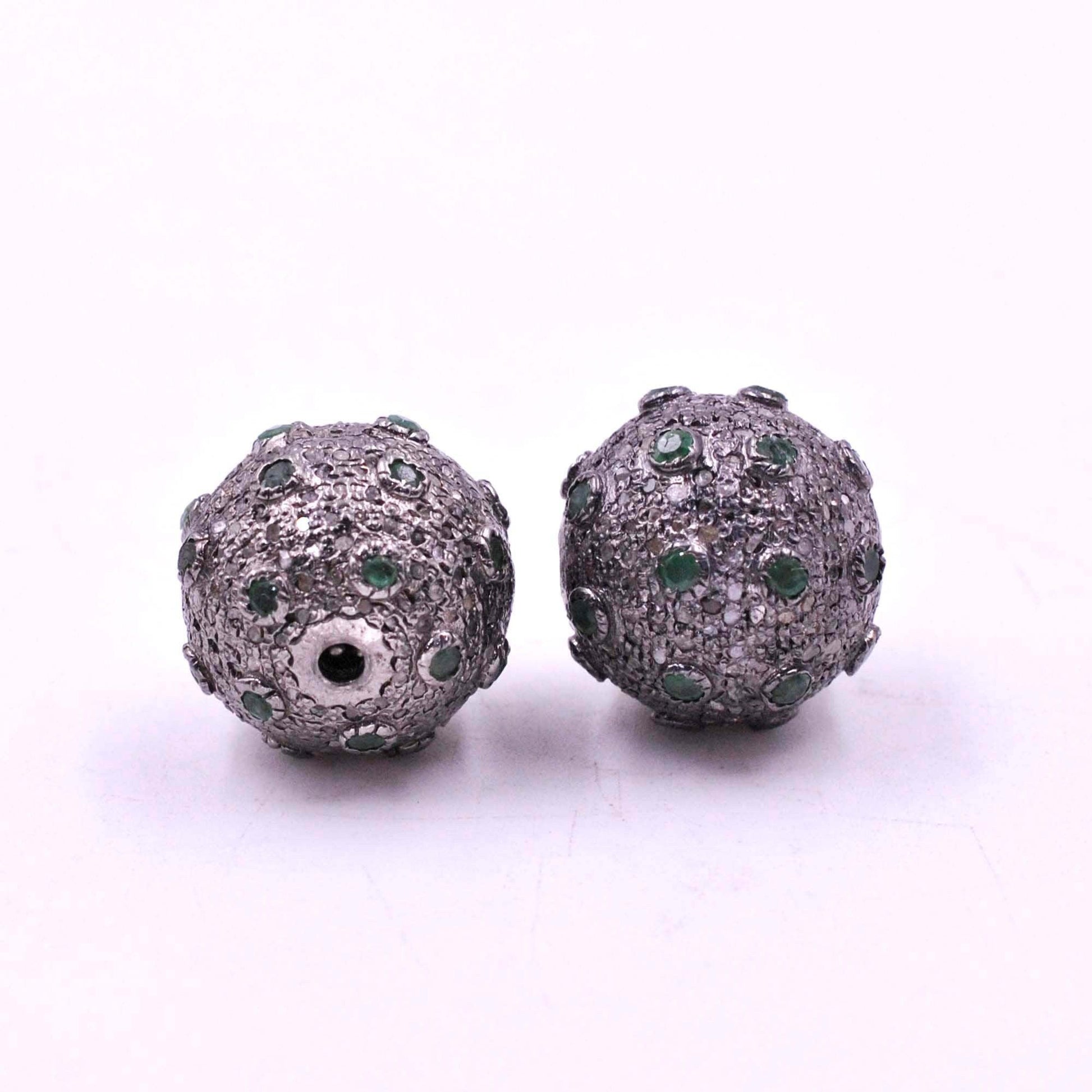 925 Sterling Silver Ruby Spacer Finding Beads - Kanika Creations