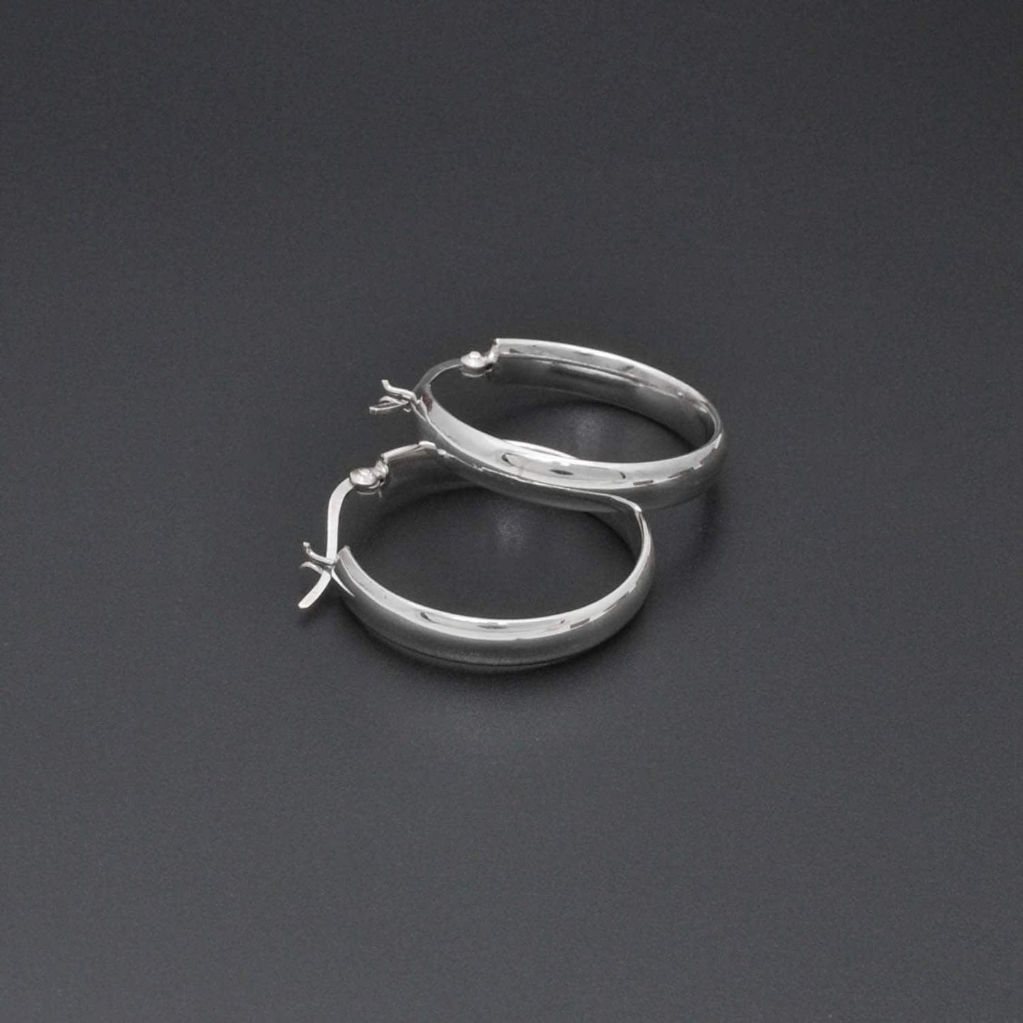 Sterling Silver Plain Huggie Hoop Earrings - Kanika Creations