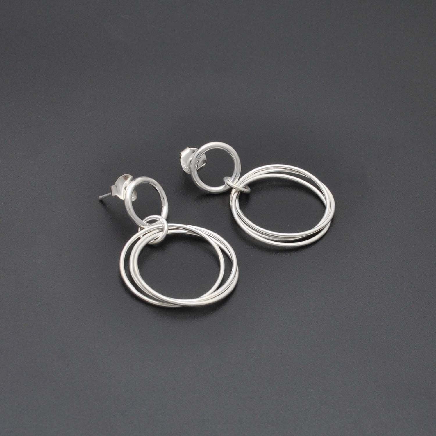 925 Silver Contemporary Stud Earrings - Kanika Creations