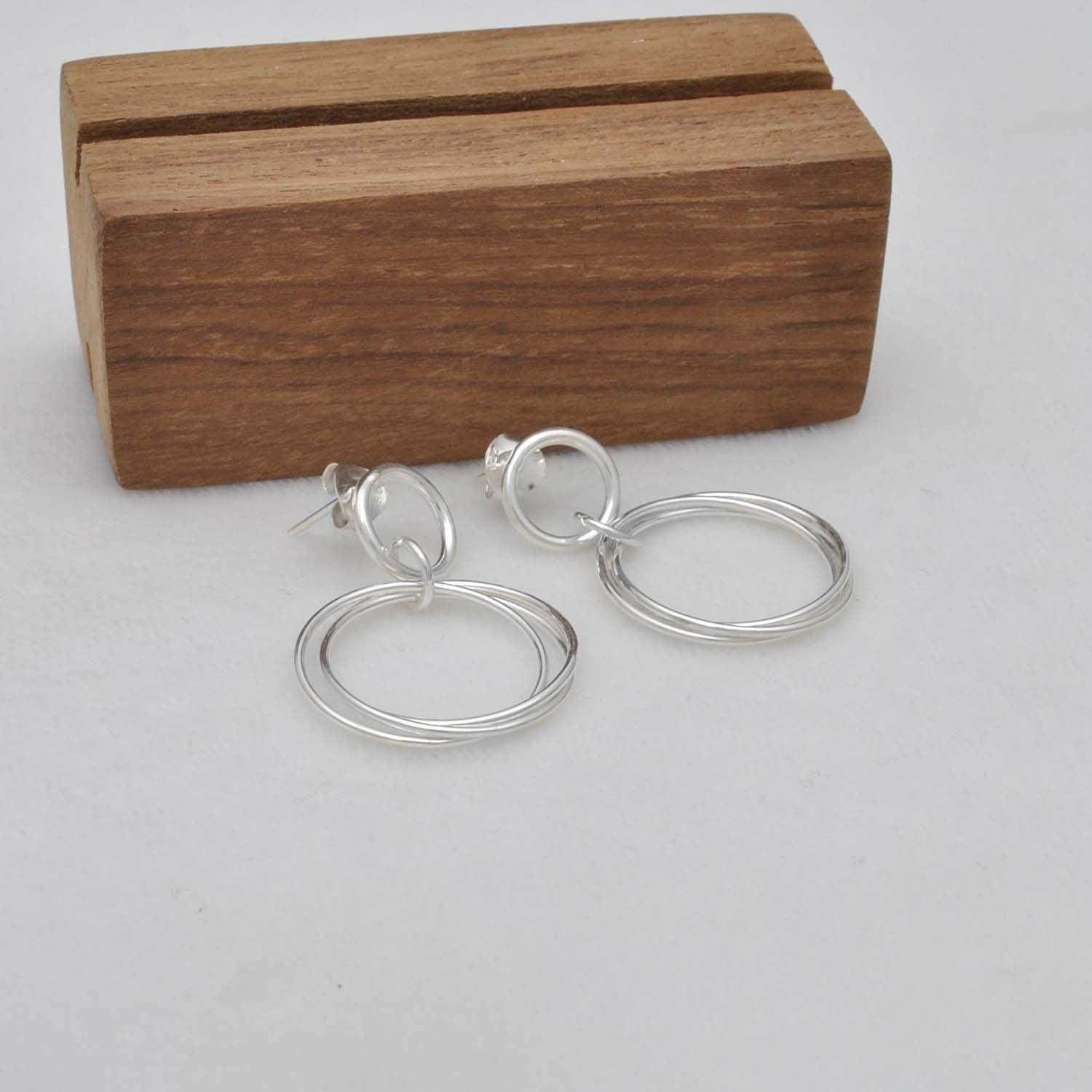 925 Silver Contemporary Stud Earrings - Kanika Creations