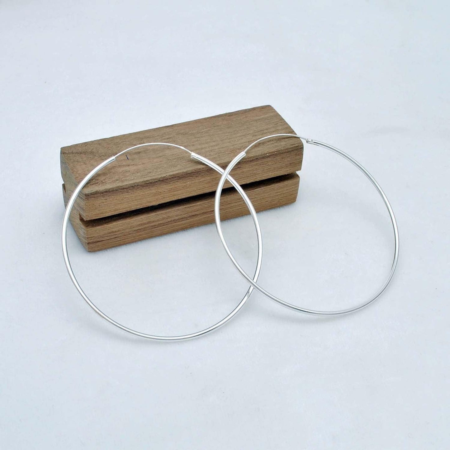 925 Sterling Silver Hoops Earrings Sizes Available - Kanika Creations