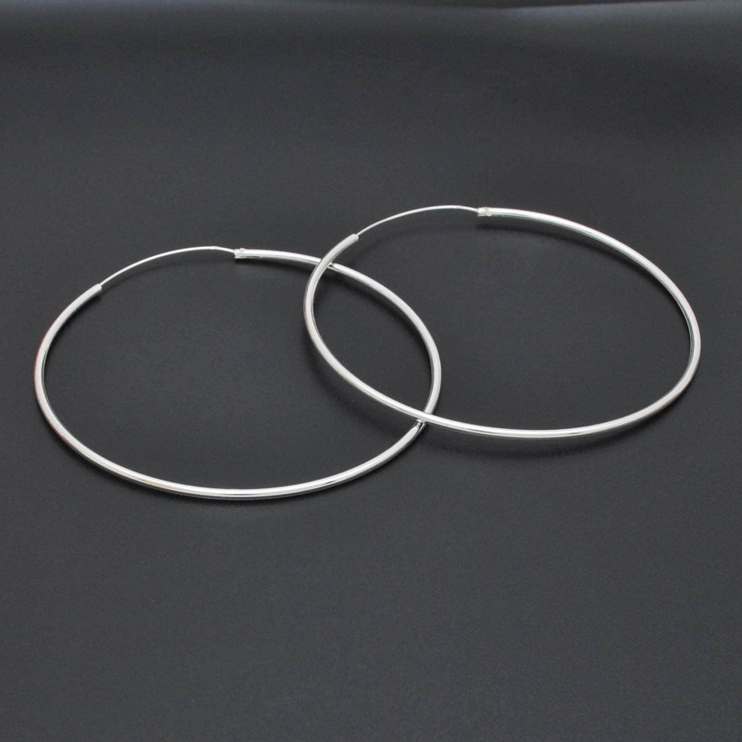 925 Sterling Silver Hoops Earrings Sizes Available - Kanika Creations